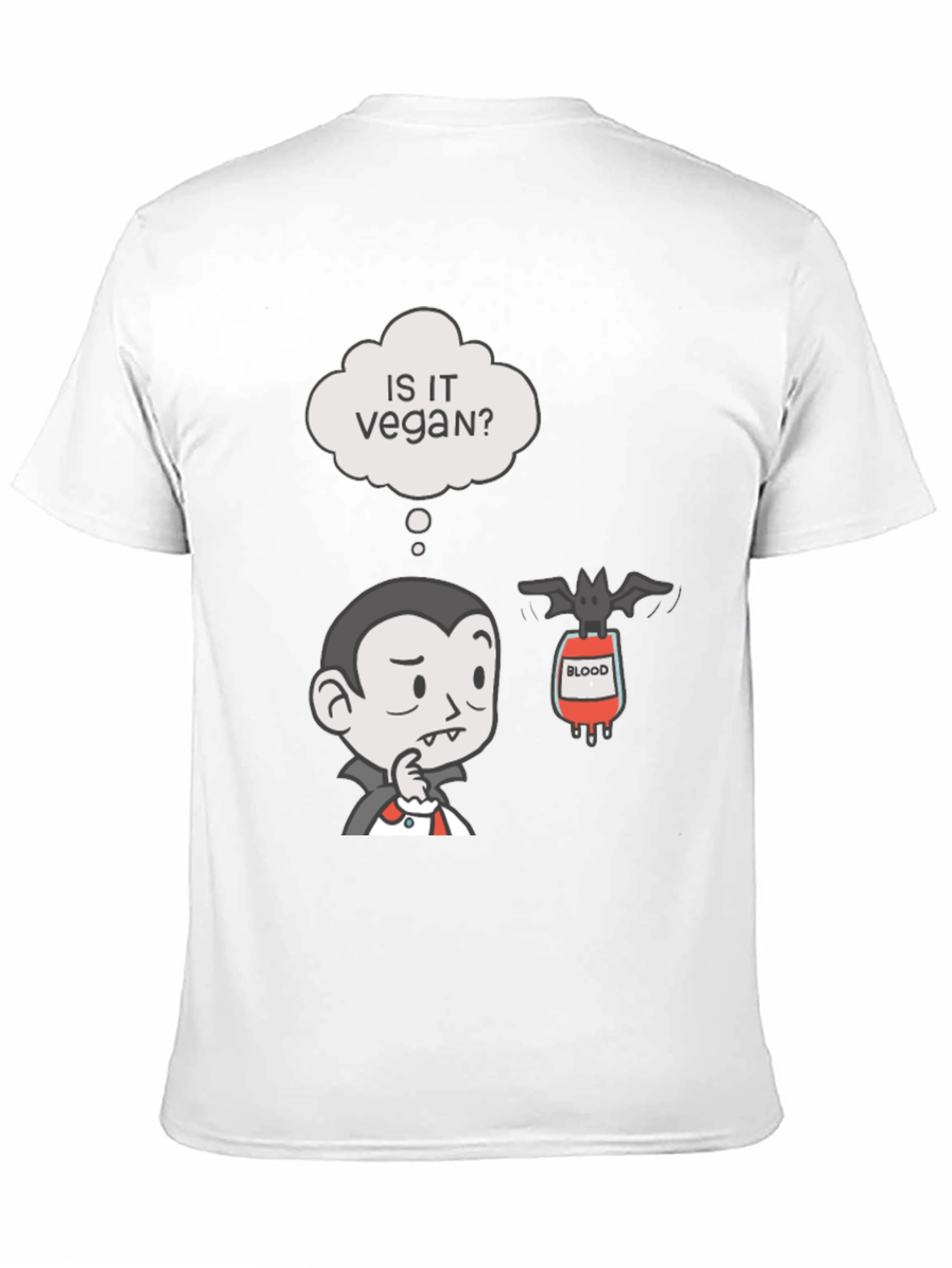 Black Vegan Vampire Humor T-Shirt view 11