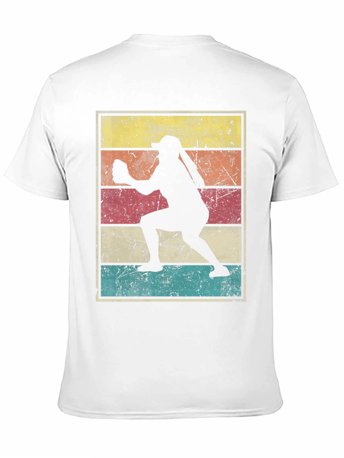 Black Vintage Softball Player T-Shirt view 11
