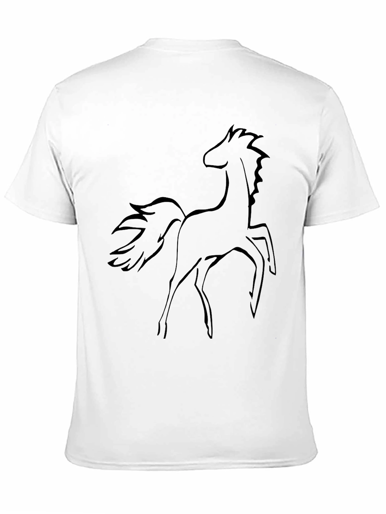Black Men's Black Horse Graphic Tee view 11