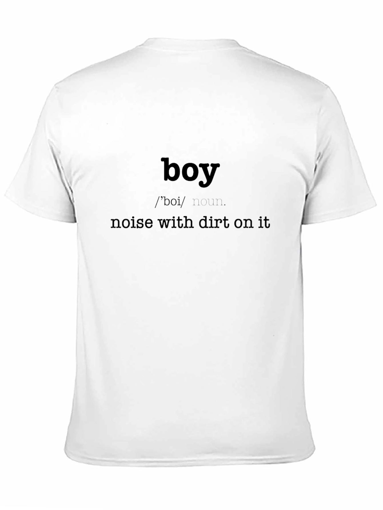 Black Humorous 'Boy' Definition Black T-Shirt view 11