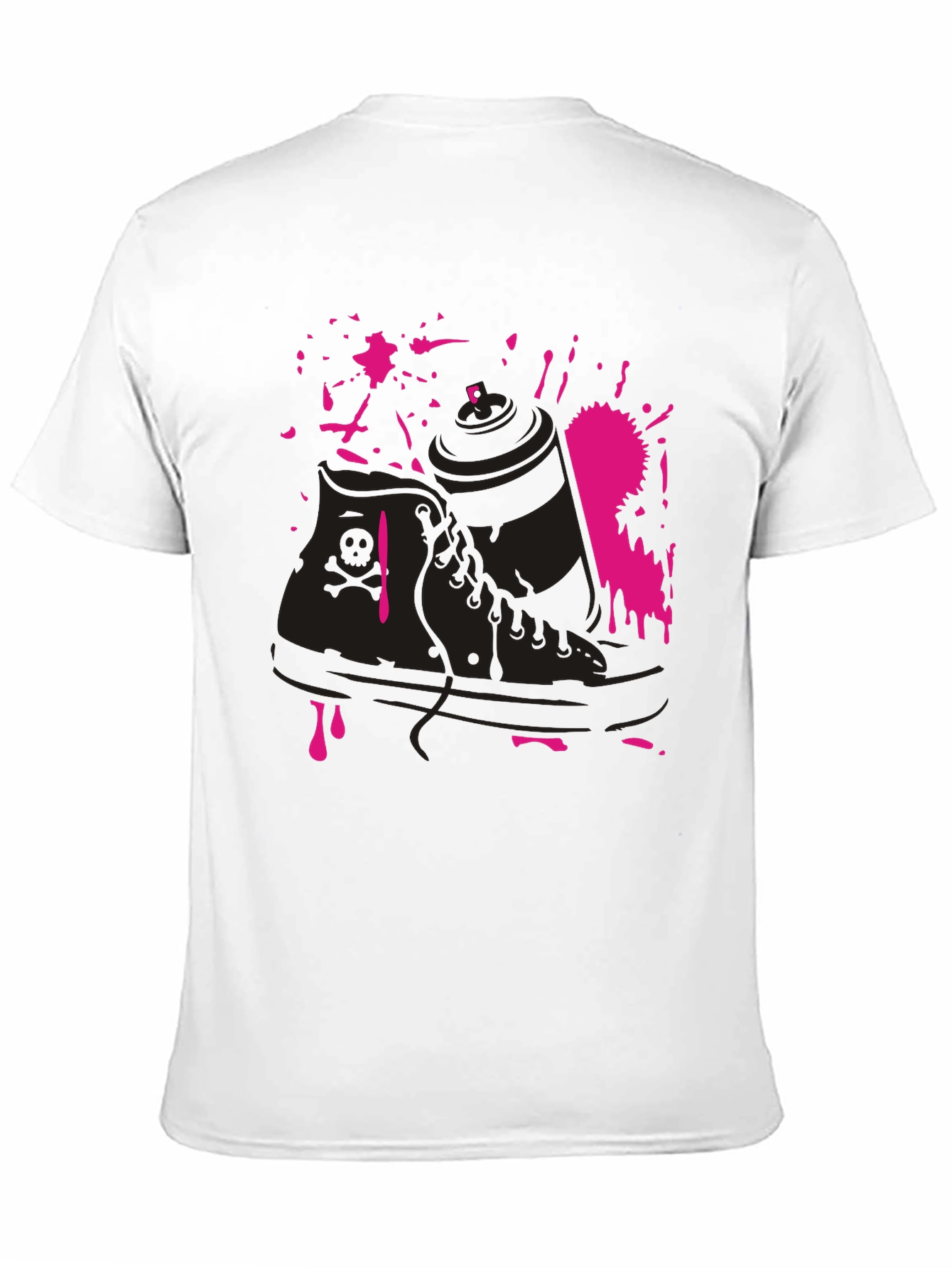 Black Sneaker & Spray Paint Graphic T-Shirt view 11