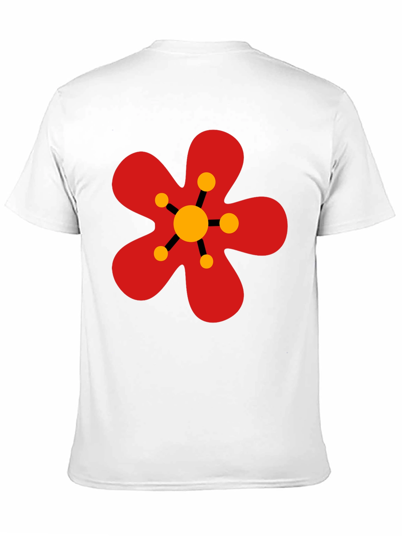 Black Retro Flower Power Graphic Tee - Black view 11