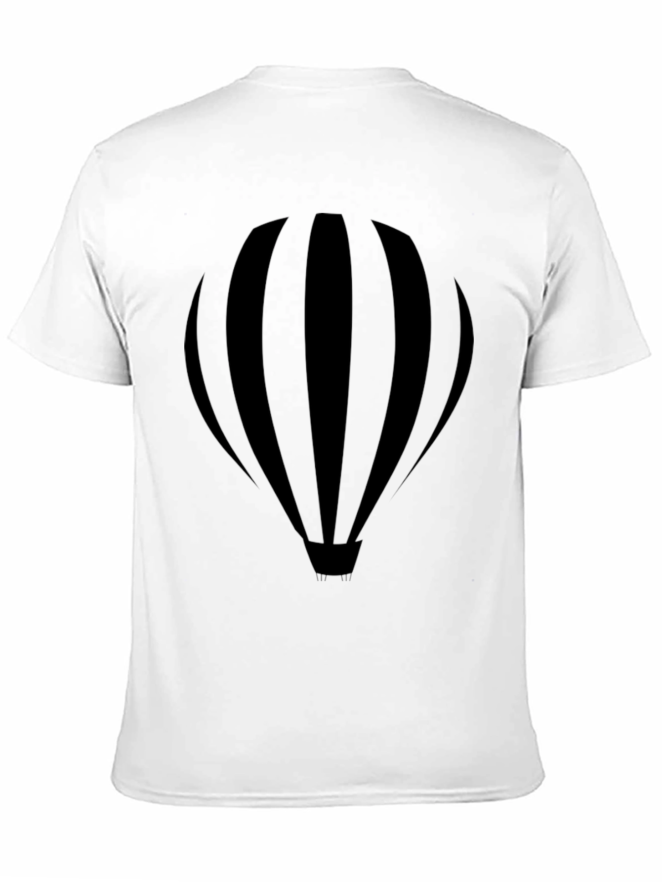 Black Black Hot Air Balloon Graphic Tee for Men view 11