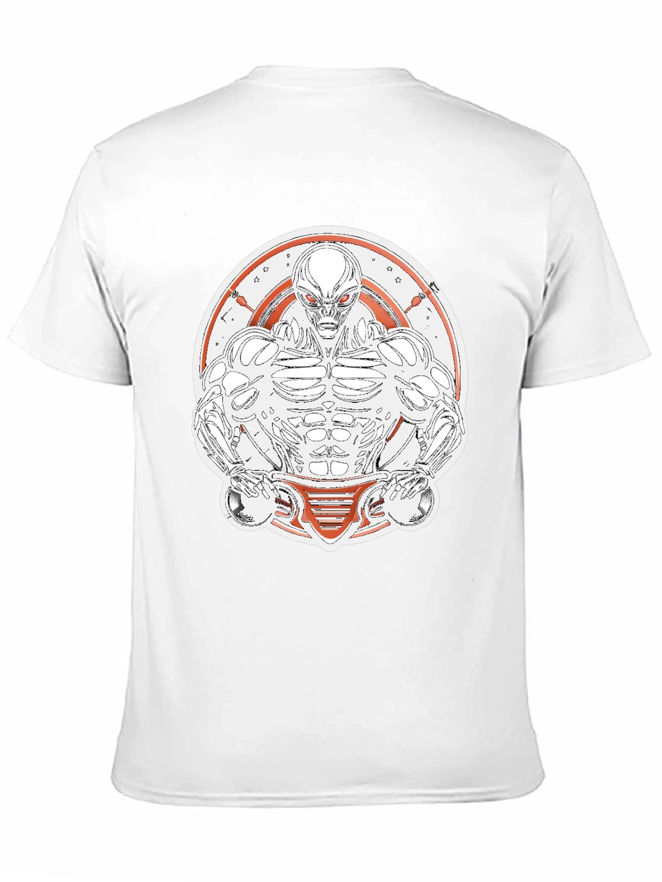 Black Alien Gym Bro Graphic Tee - Black Cotton T-Shirt view 11