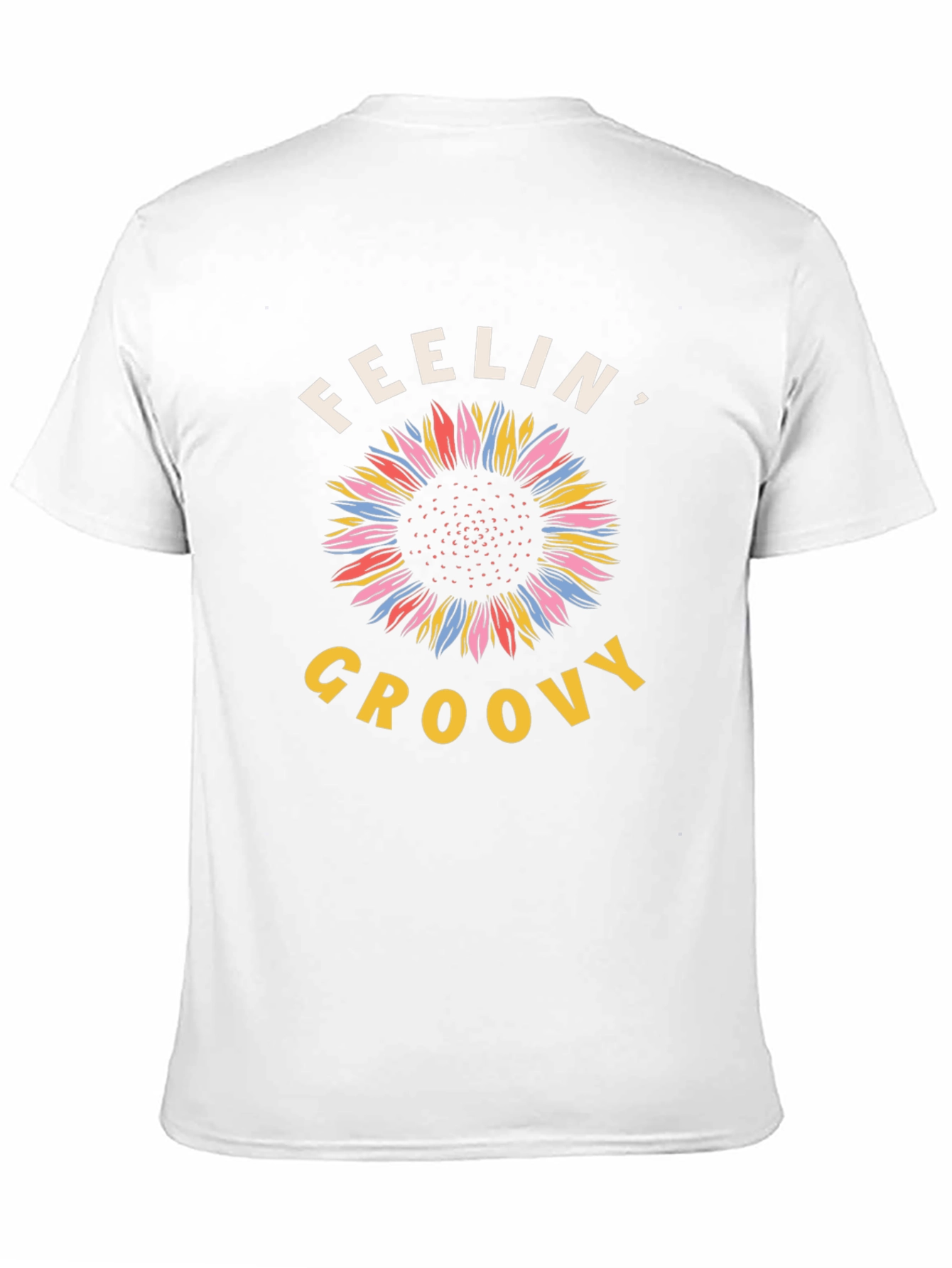 Black Feelin' Groovy Sunflower Graphic Tee - Black Cotton T-Shirt view 11