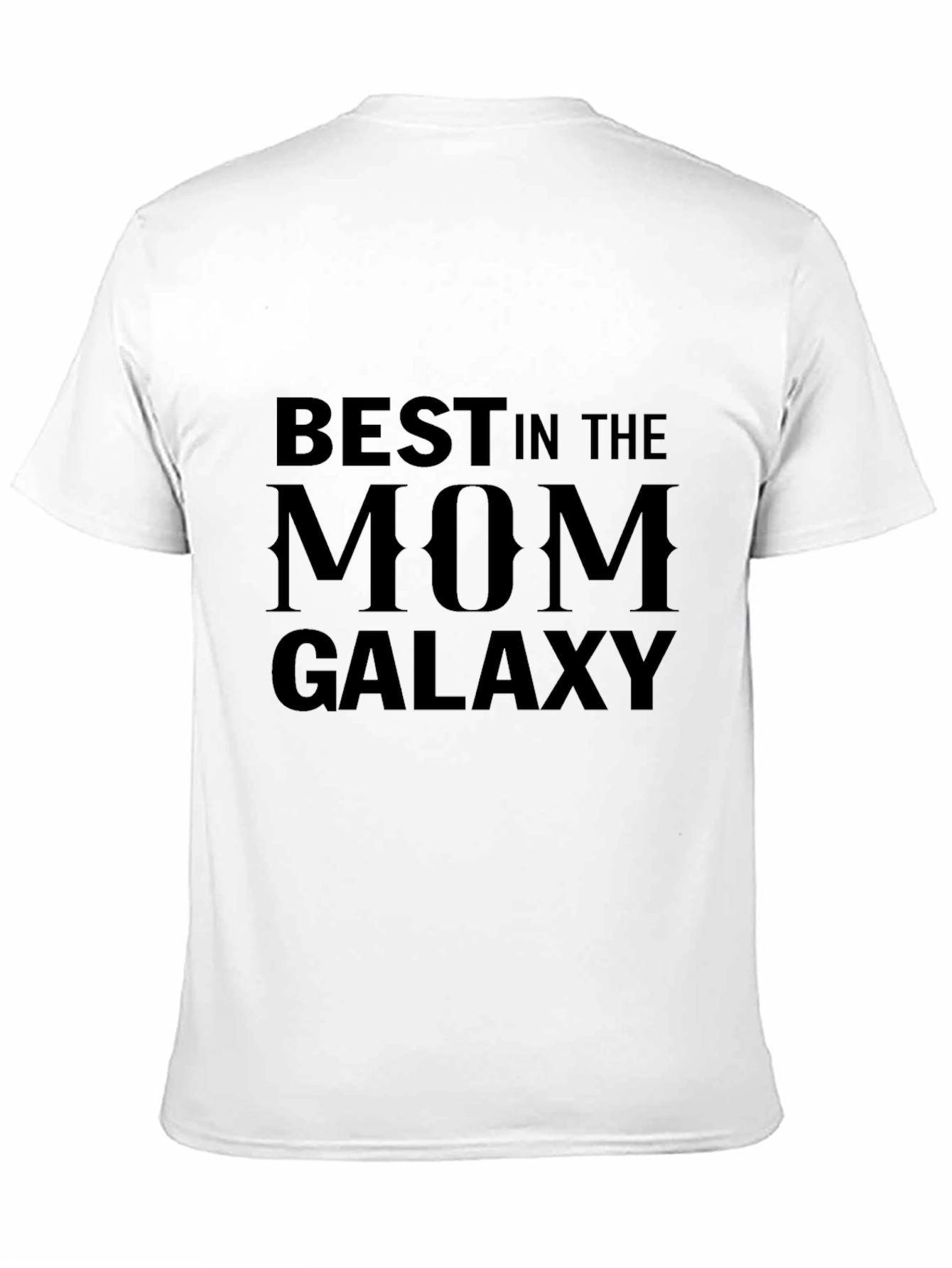 Black Best in the Mom Galaxy Black Graphic T-Shirt view 11