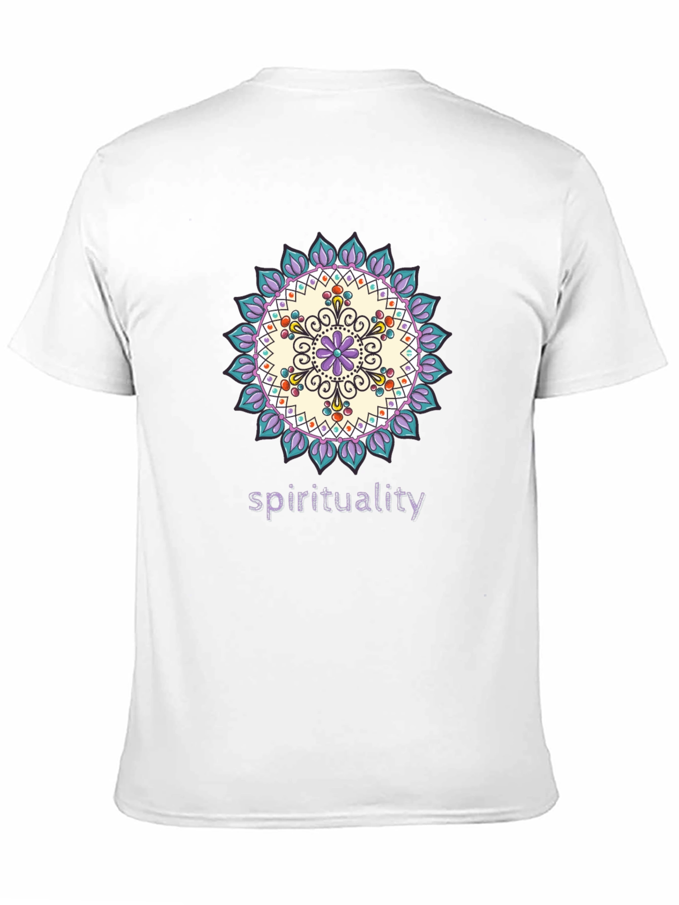 Black Spiritual Mandala Design Black T-Shirt view 11