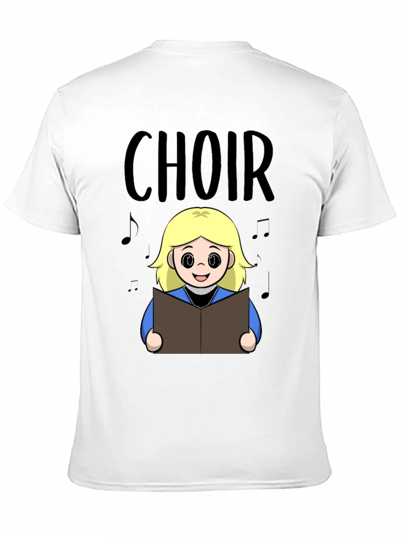 Black Choir Girl Cartoon T-Shirt view 11