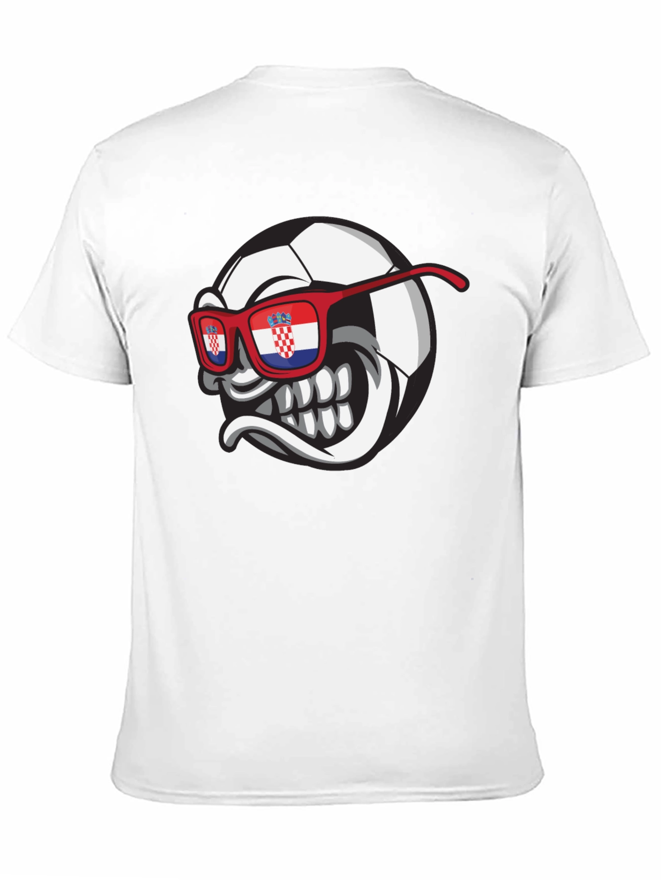 Black Croatian Soccer Fan T-Shirt - Men's Black Tee view 11