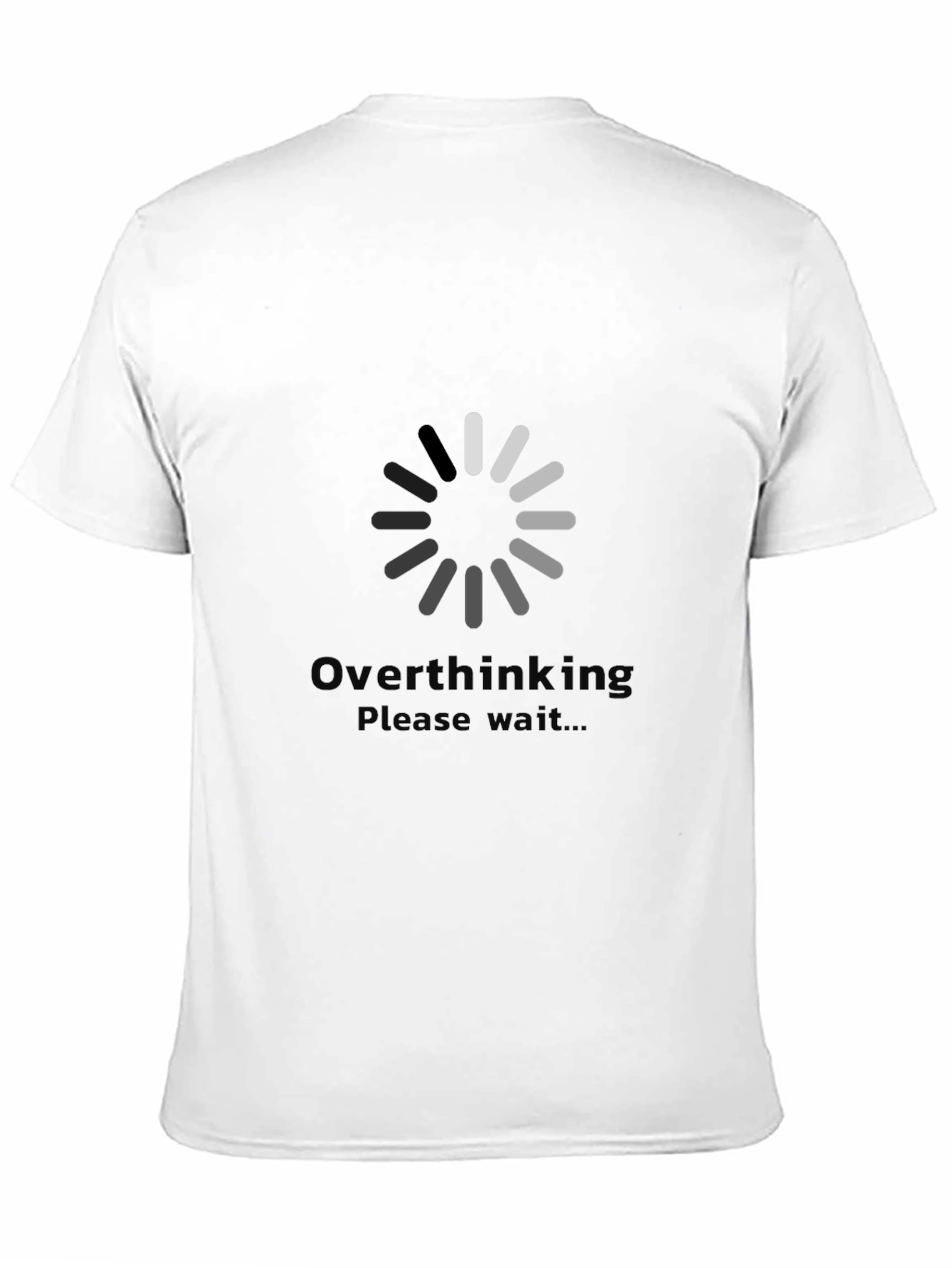 Black Overthinking Loading T-Shirt - Soft Cotton Tee view 11