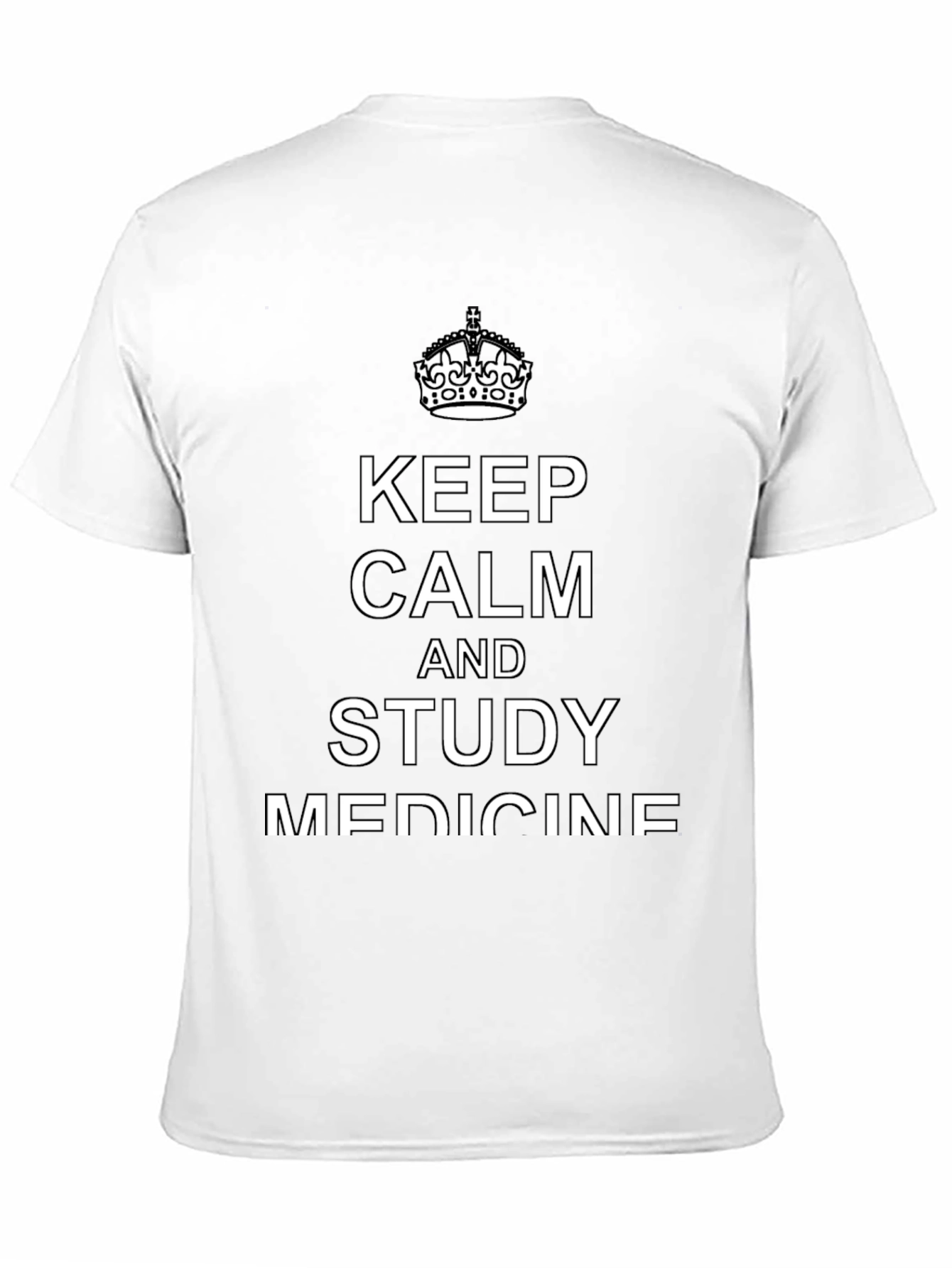 Black Keep Calm and Study Medicine T-Shirt view 11