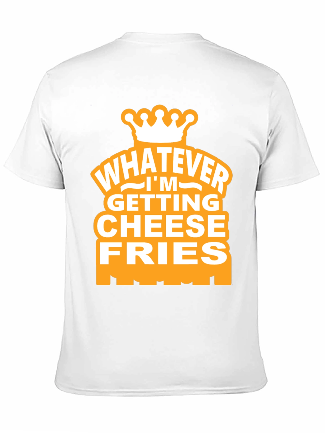 Black Whatever I'm Getting Cheese Fries Black T-Shirt view 11