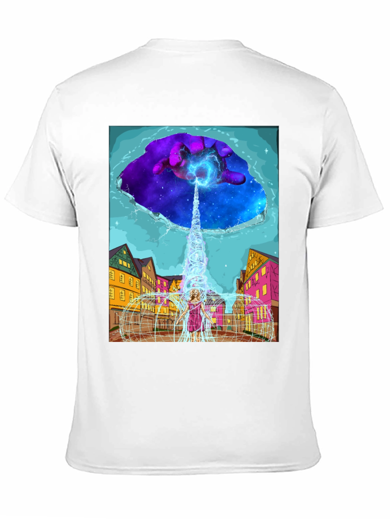 Black Cosmic Portal T-Shirt - Unique Graphic Tee view 11