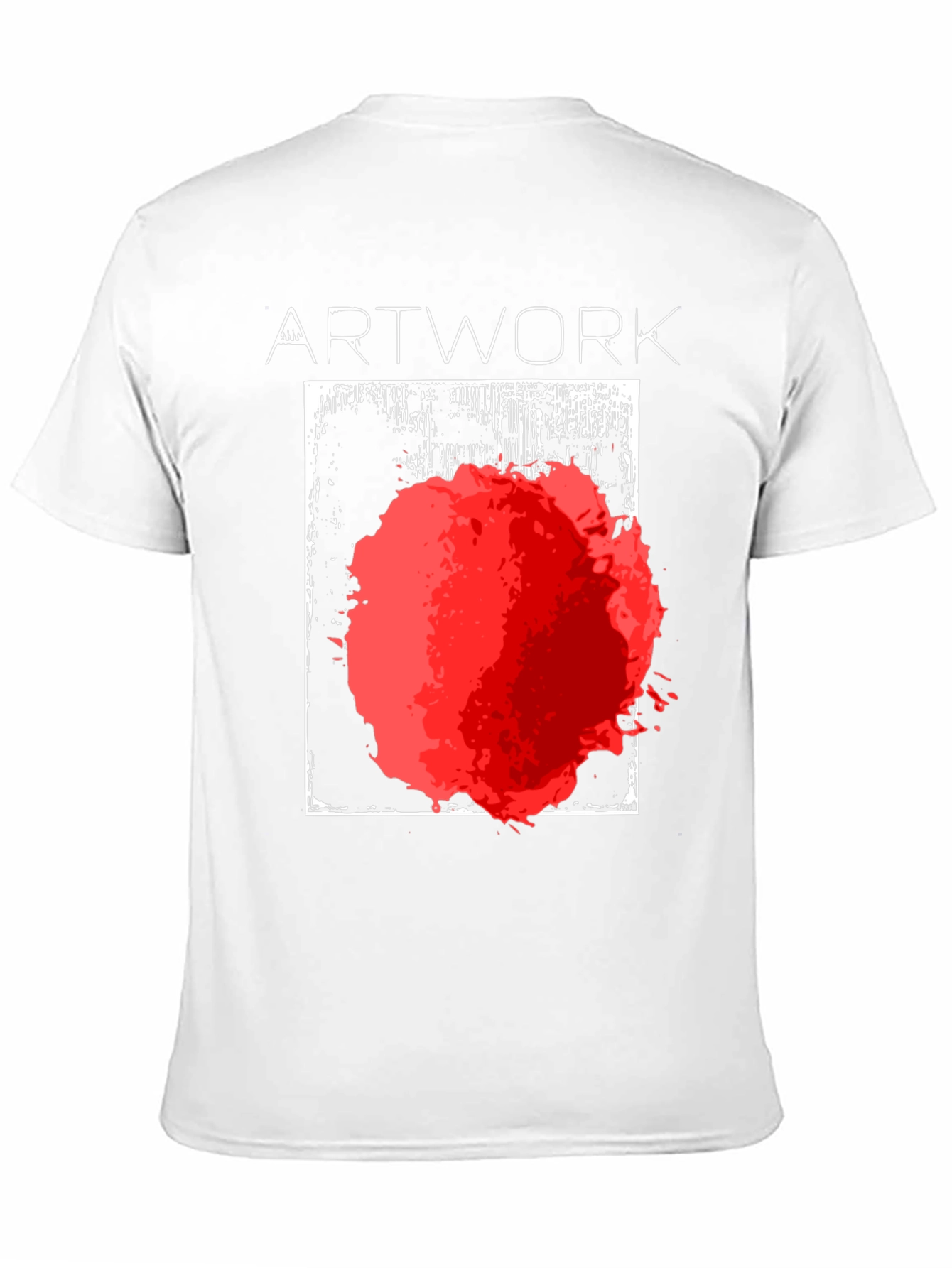 Black Abstract Art T-Shirt - Bold Red Graphic Tee view 11