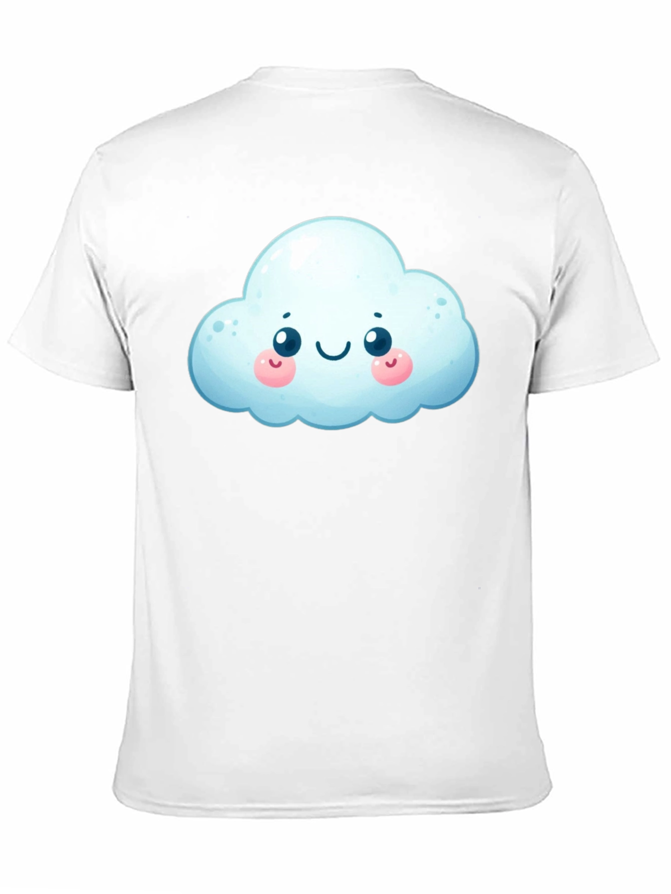 Black Cute Cloud Graphic T-Shirt - Black Cotton Tee view 11