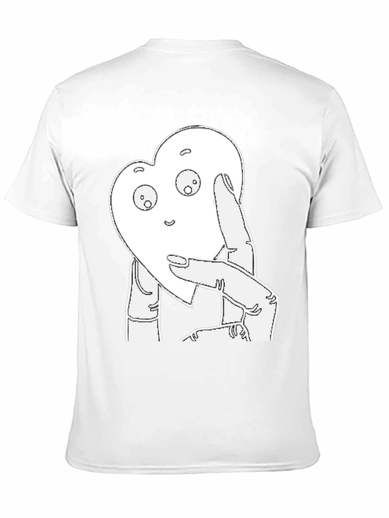 Black Heart-Shaped Friend Graphic Tee - Black view 11