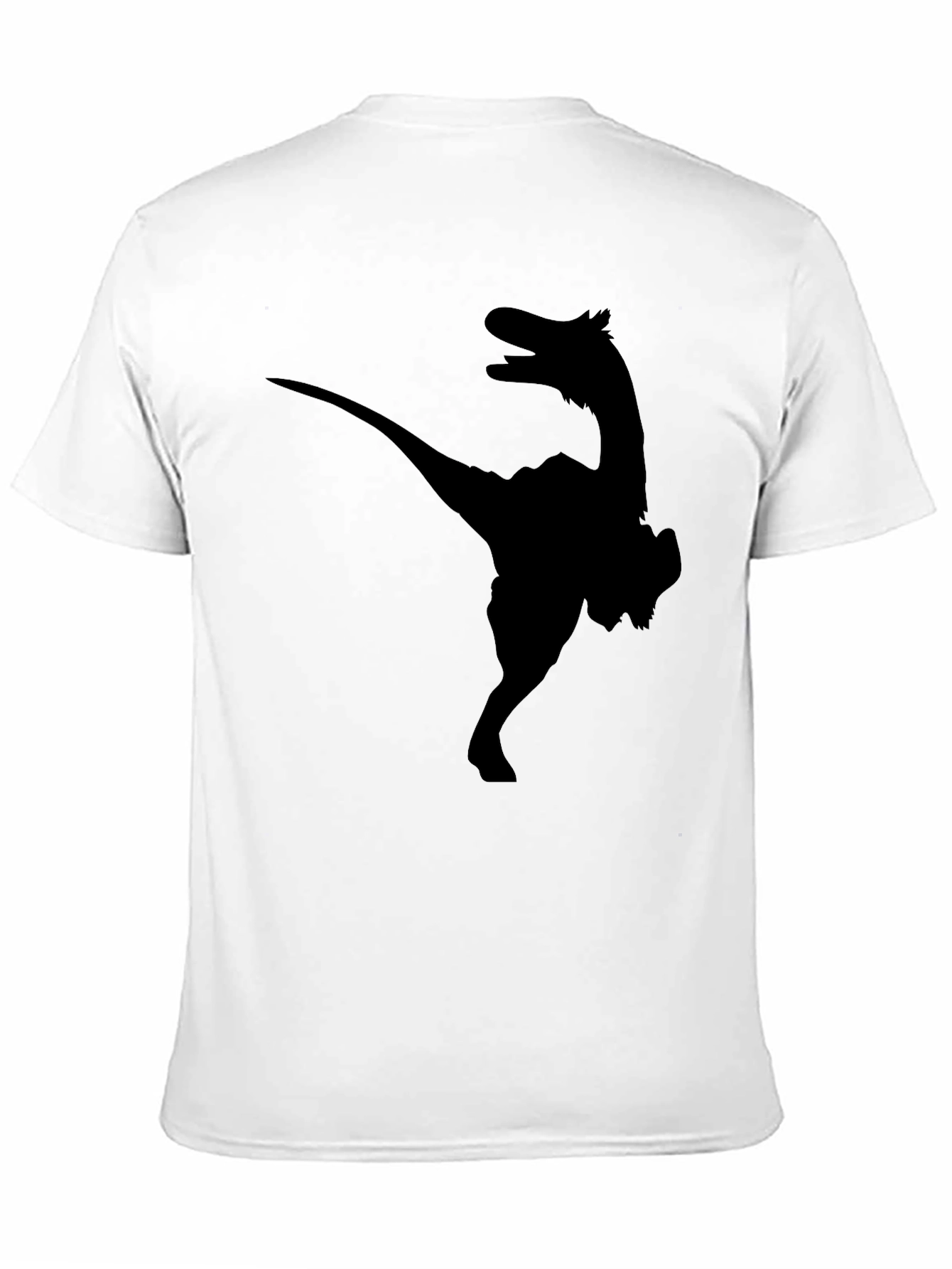 Black Dino Silhouette Black T-Shirt view 11