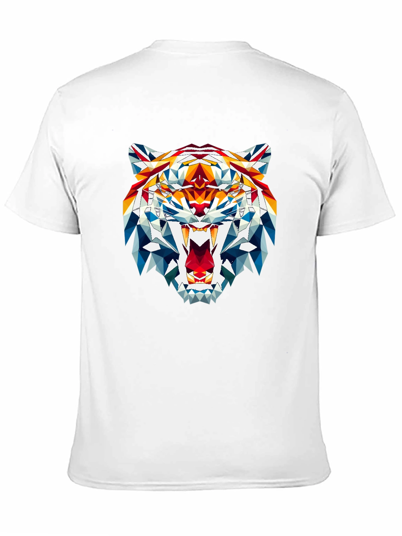 Black Geometric Tiger Graphic Tee - Fierce Style view 11