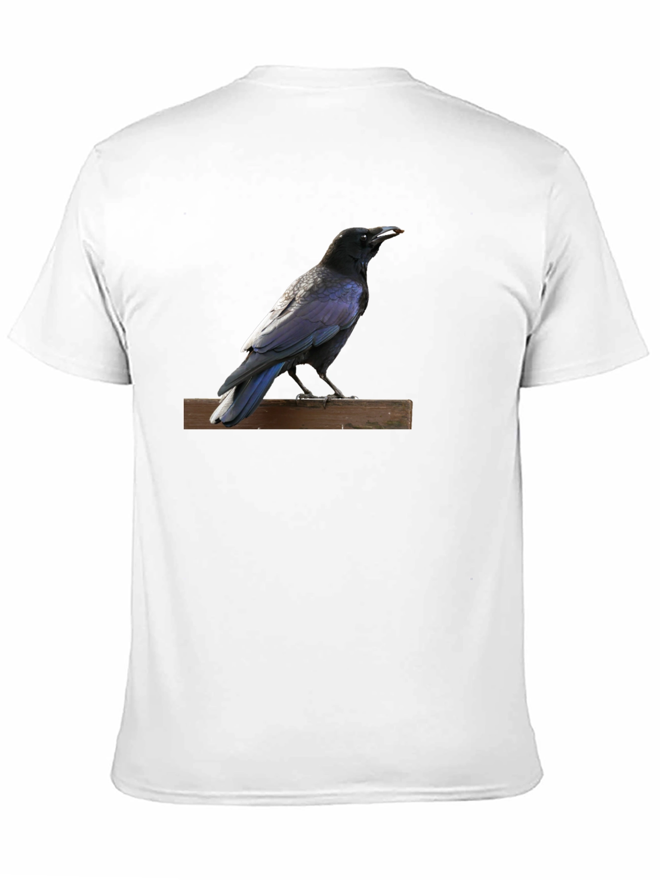Black Raven Perched T-Shirt - Black Crew Neck view 11