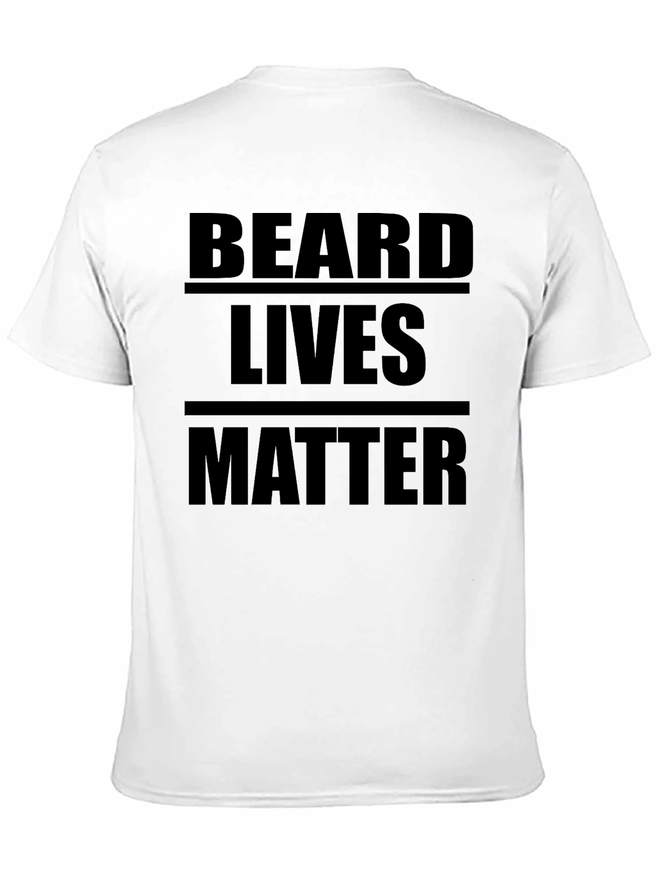 Black Beard Lives Matter Graphic T-Shirt - Black Cotton Tee view 11