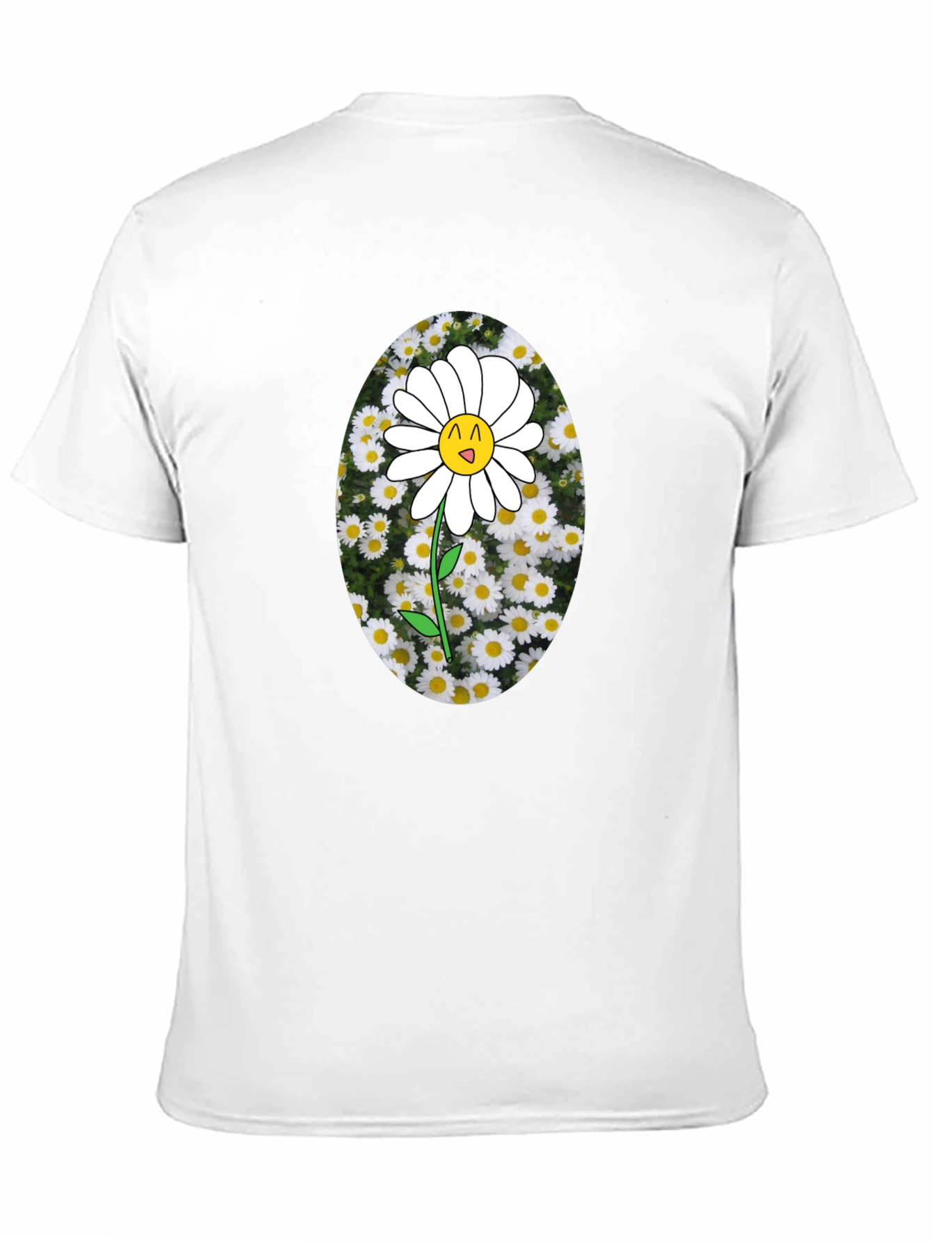 Black Black T-Shirt with Daisy Graphic view 11