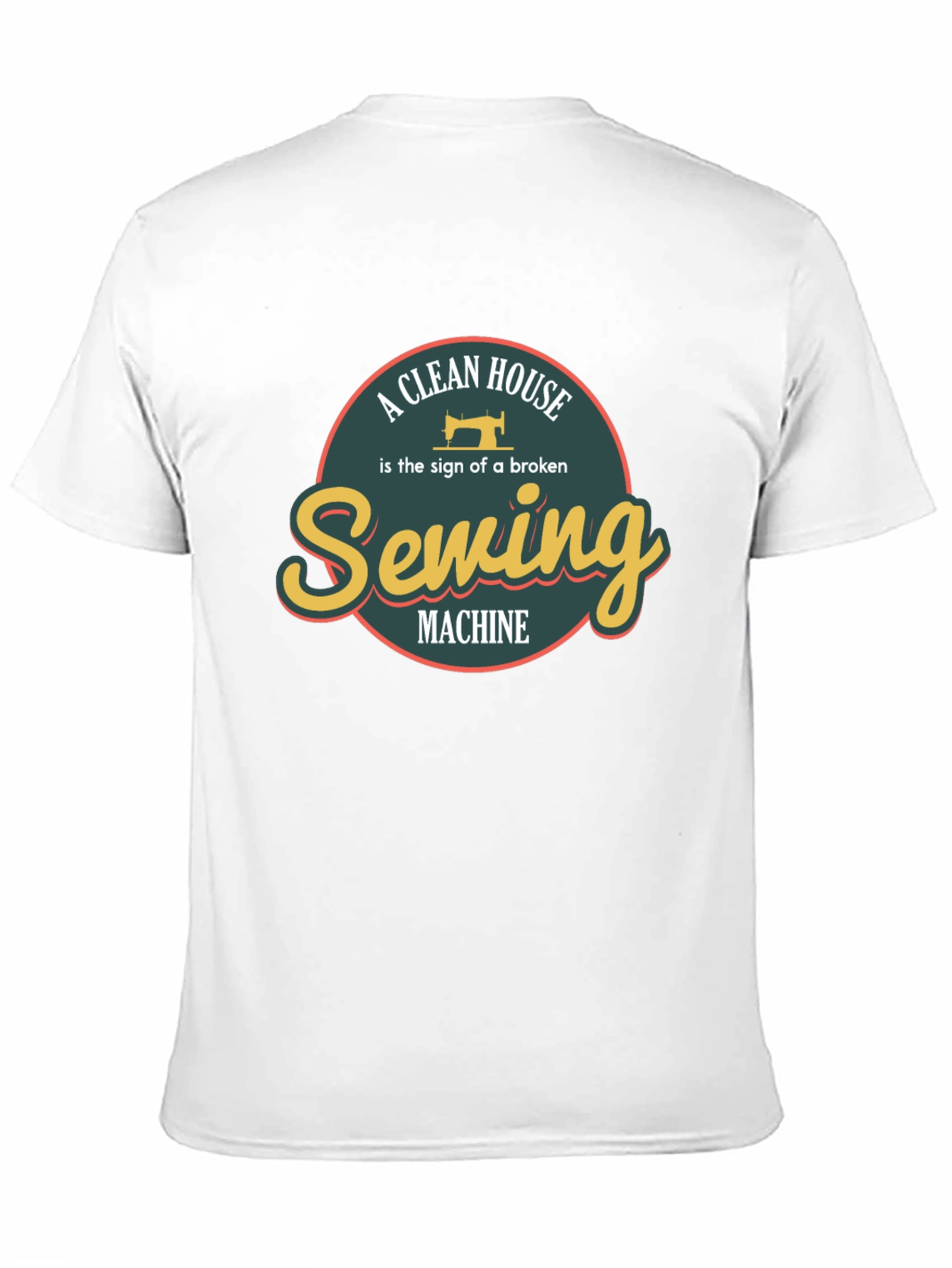 Black Funny Sewing Machine T-Shirt view 11