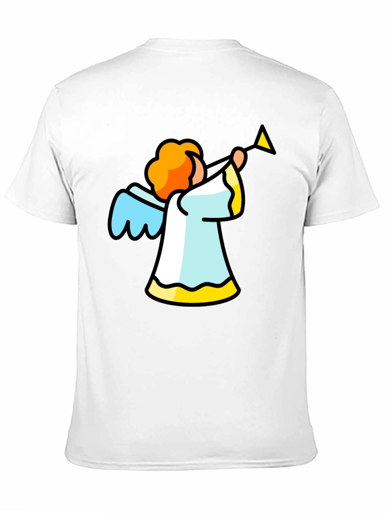 Black Angel Trumpet Graphic Tee - Black Cotton T-Shirt view 11