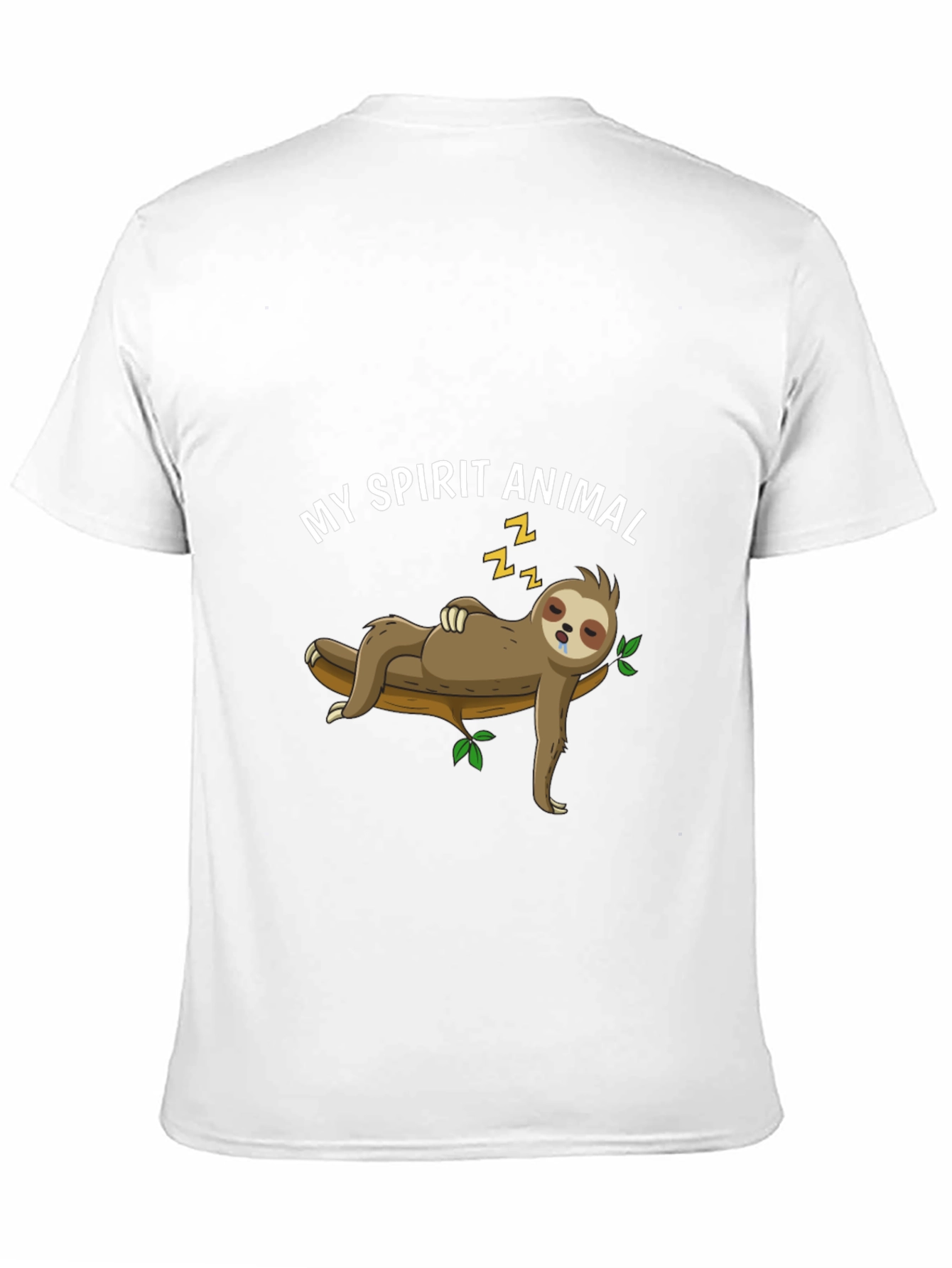 Black My Spirit Animal Sloth Graphic Tee view 11