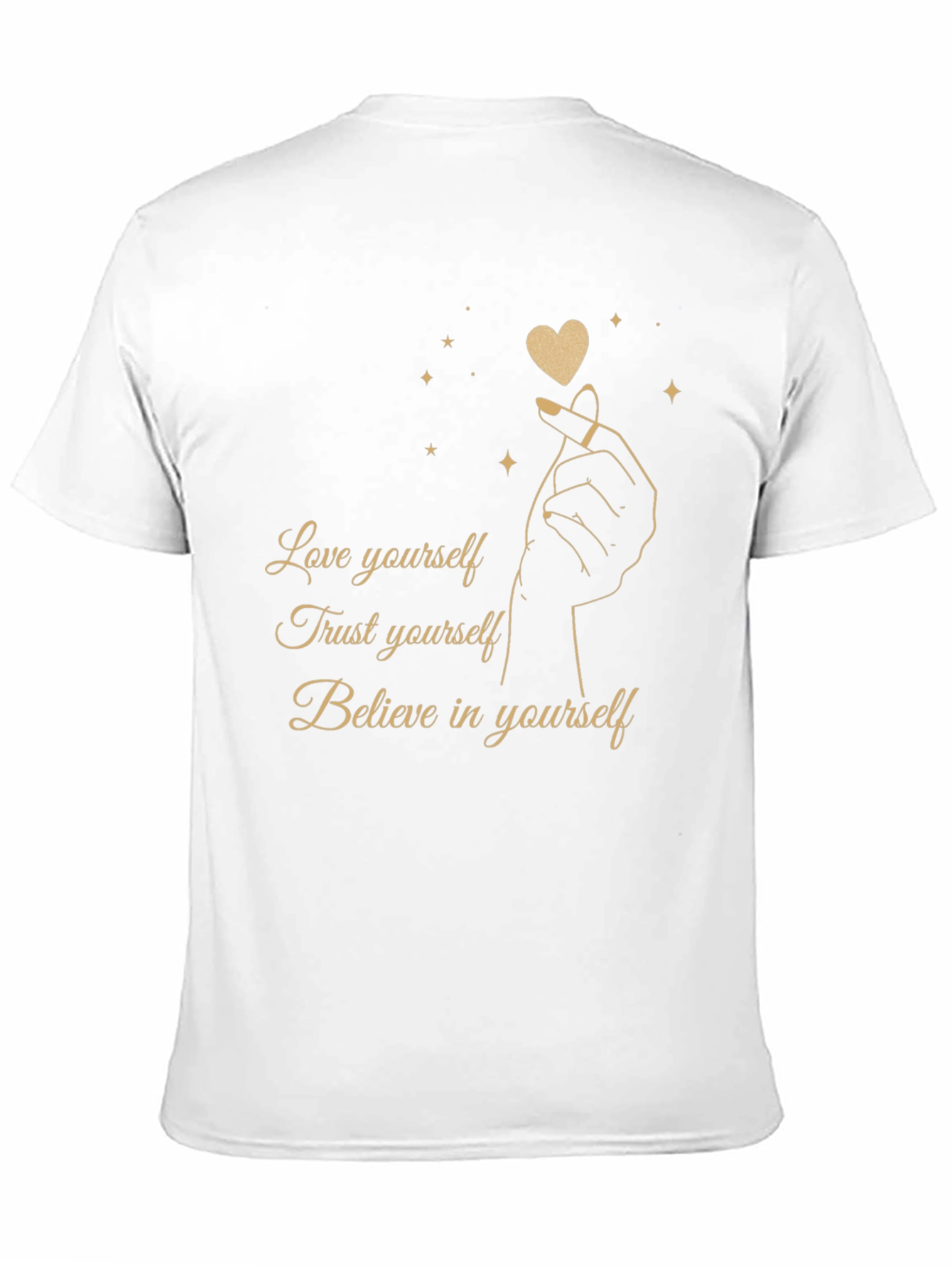 Black Love Yourself Graphic Tee - Black Cotton Blend Shirt view 11