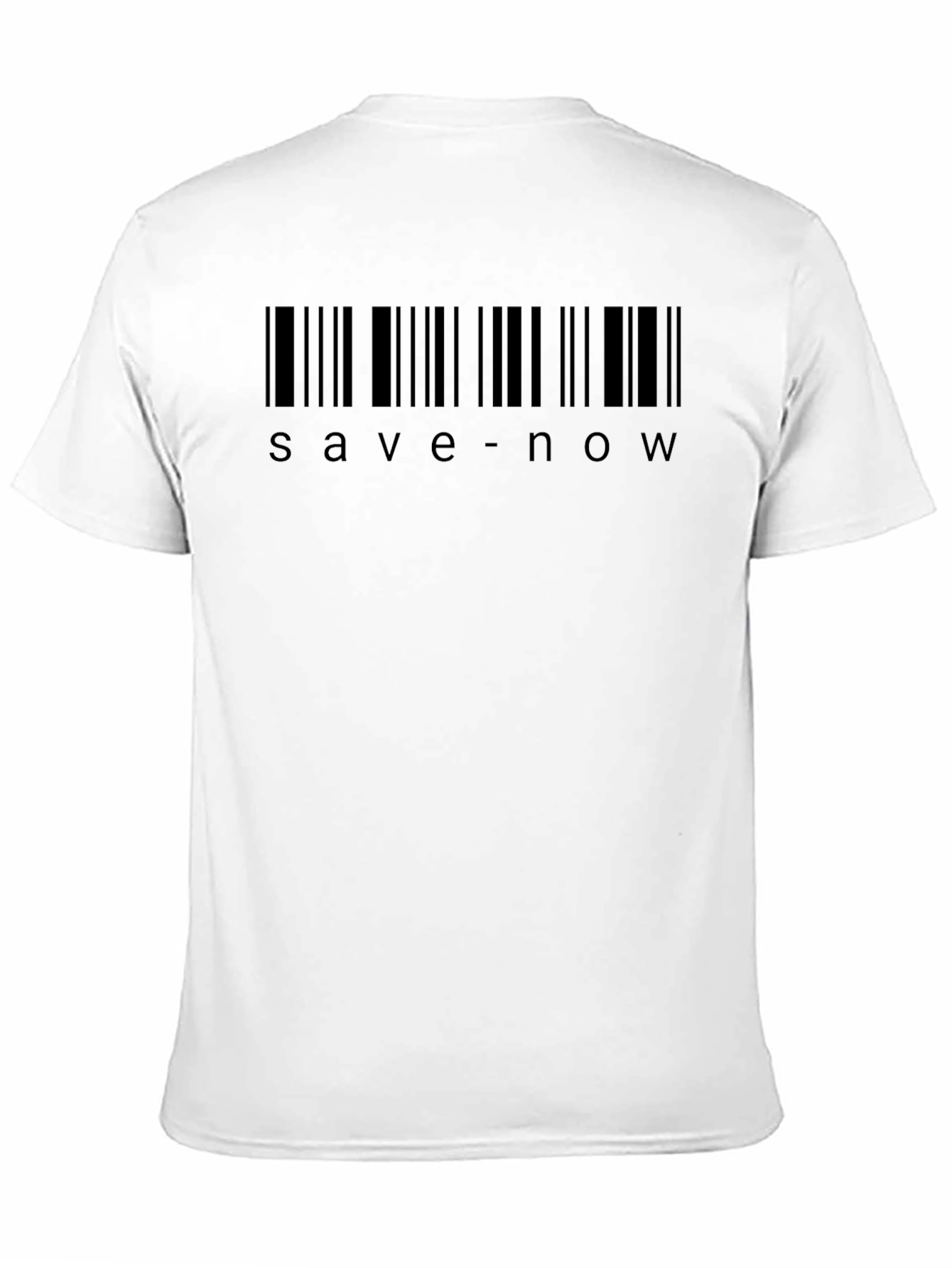 Save Now Barcode T-Shirt - Black - 11