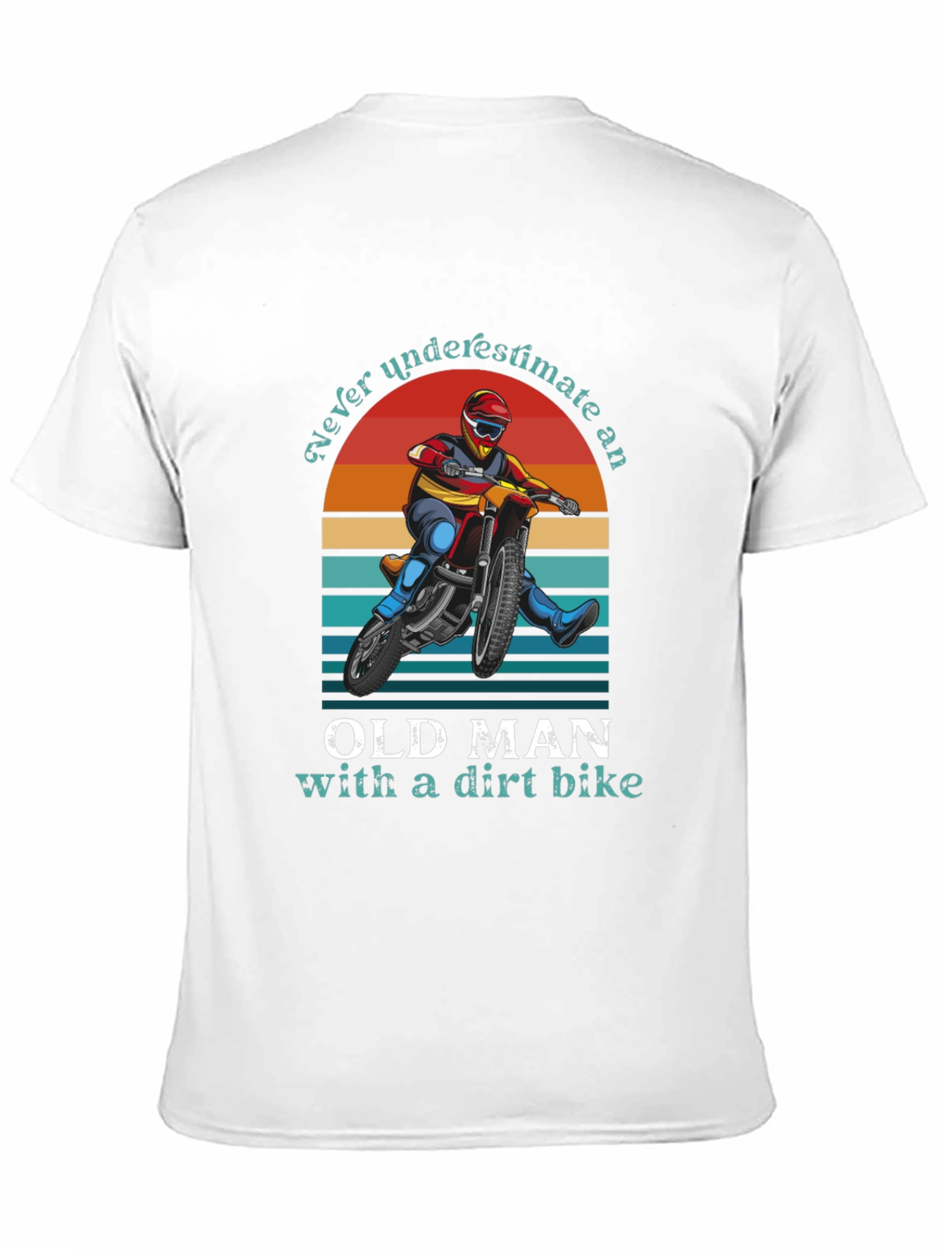 Black Old Man Dirt Bike Graphic Tee view 11