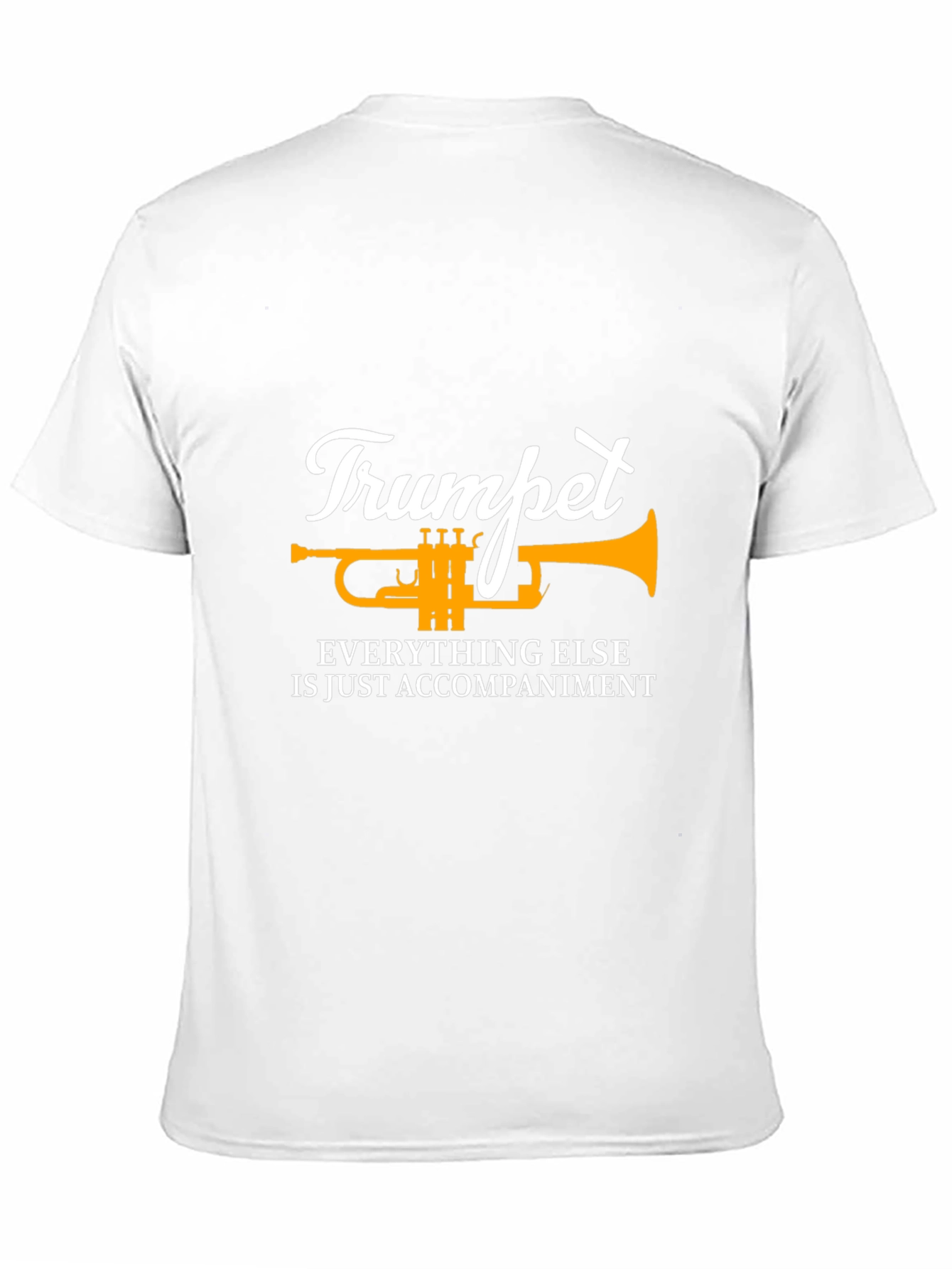 Black Trumpet Accompaniment Graphic Tee - Musician T-Shirt view 11