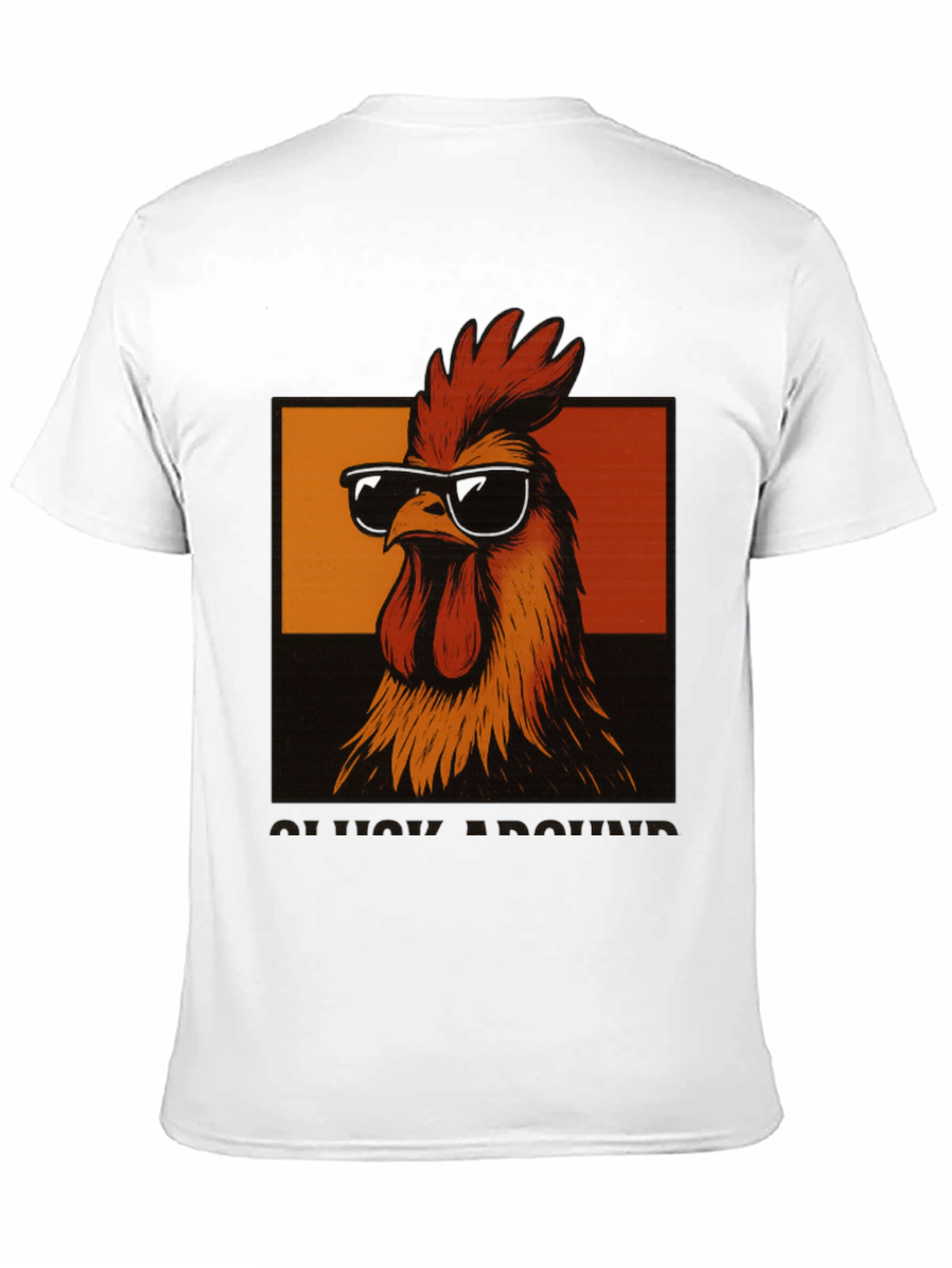 Black Cool Rooster T-Shirt - Funny Chicken Graphic Tee view 11
