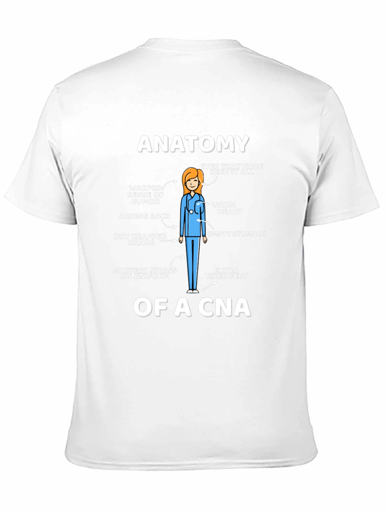 Black Anatomy of a CNA Graphic Tee view 11