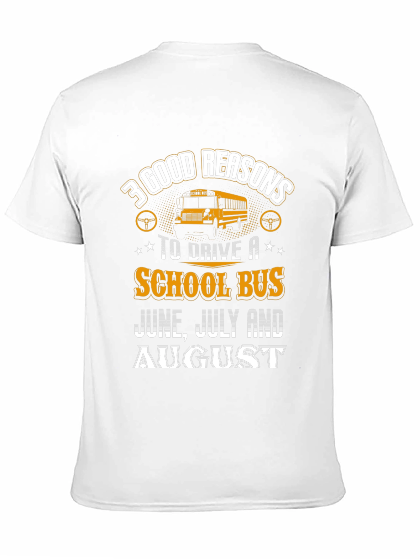 Black 3 Good Reasons School Bus Driver T-Shirt view 11