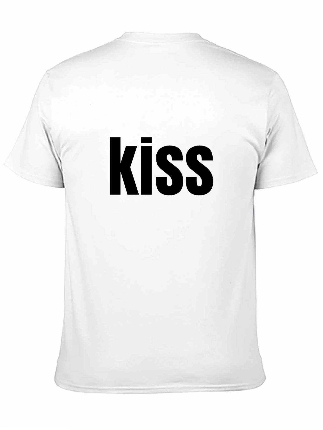 Black Kiss Graphic Black T-Shirt Casual Wear view 11