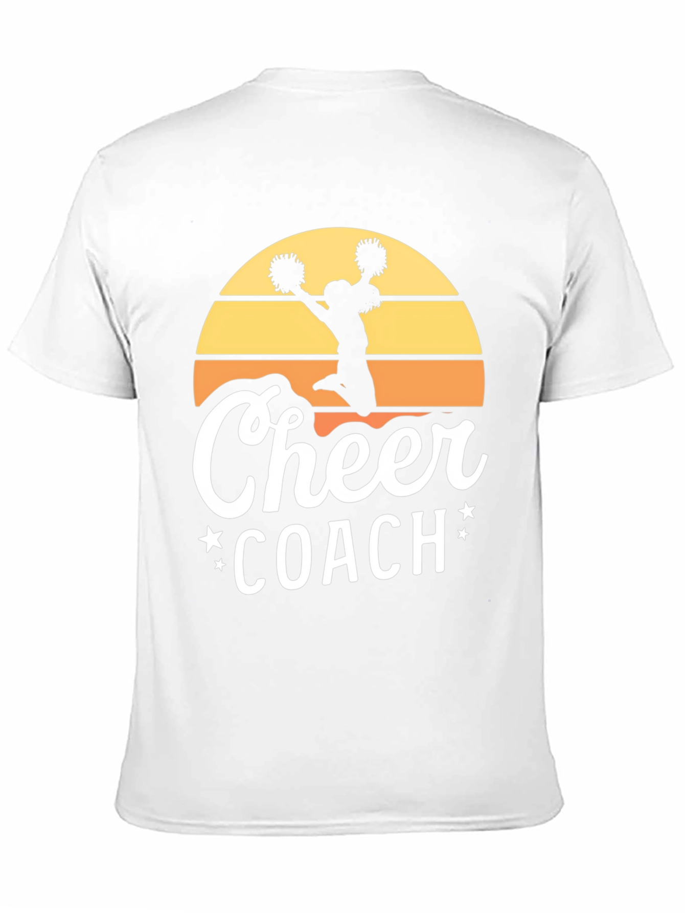 Cheer Coach Graphic Tee - Retro Sunset Design - 11