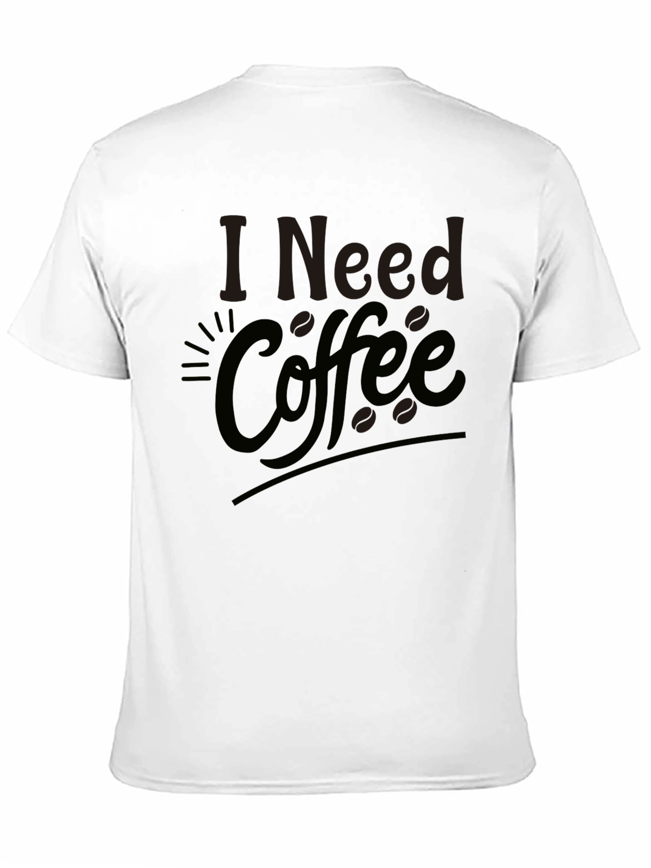 Black I Need Coffee Black T-Shirt view 11