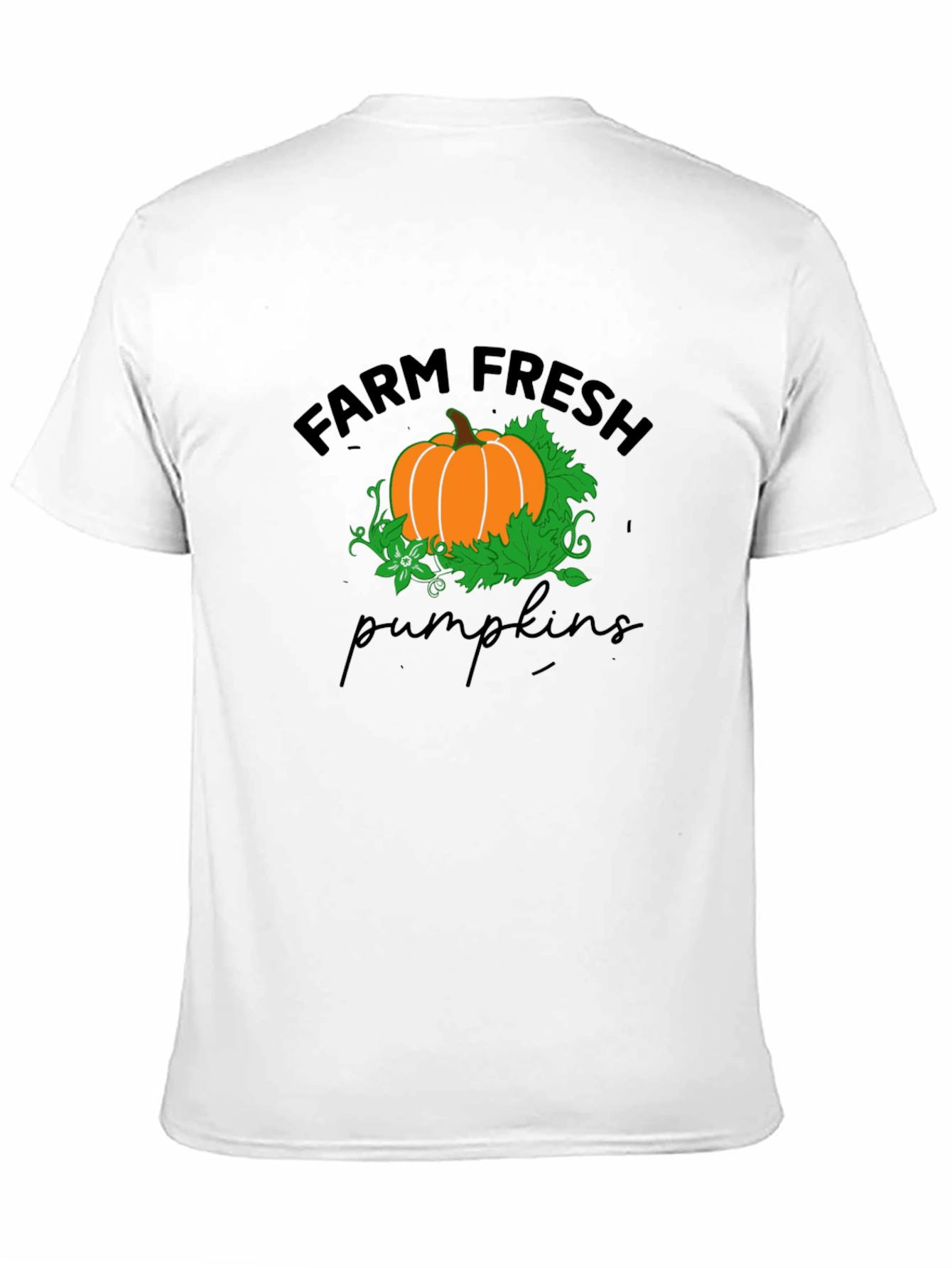 Black Farm Fresh Pumpkins T-Shirt - Black view 11