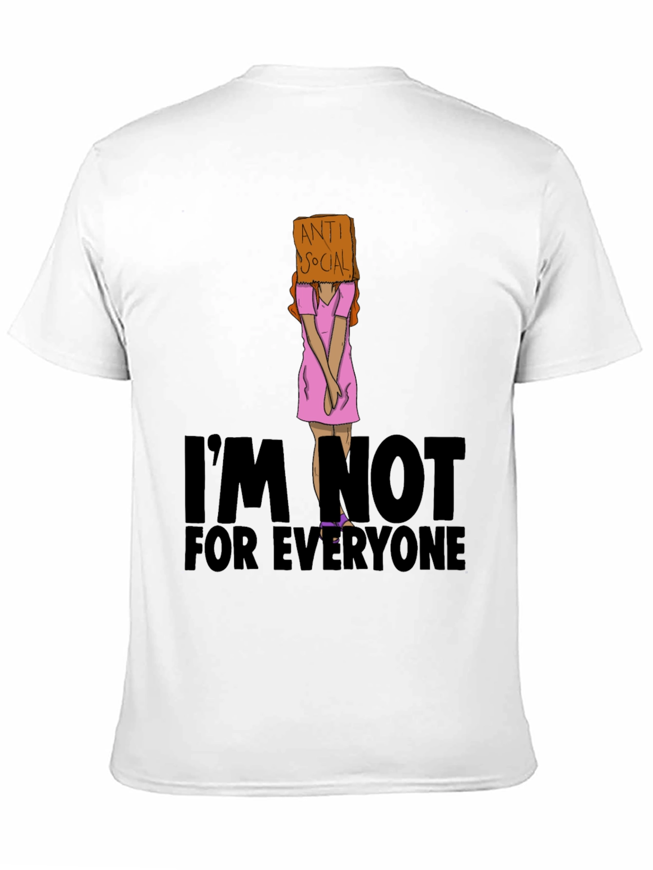 Black Anti Social Graphic T-Shirt - Introvert Fashion view 11