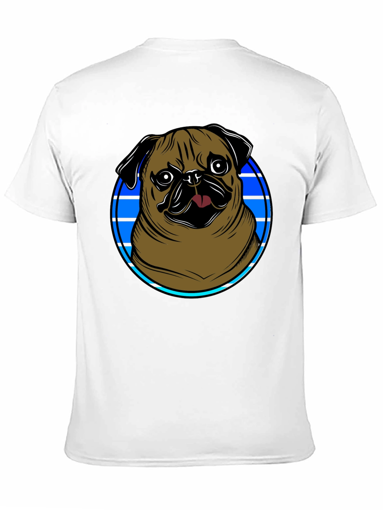 Black Pug Graphic Tee - Men's Black T-Shirt view 11