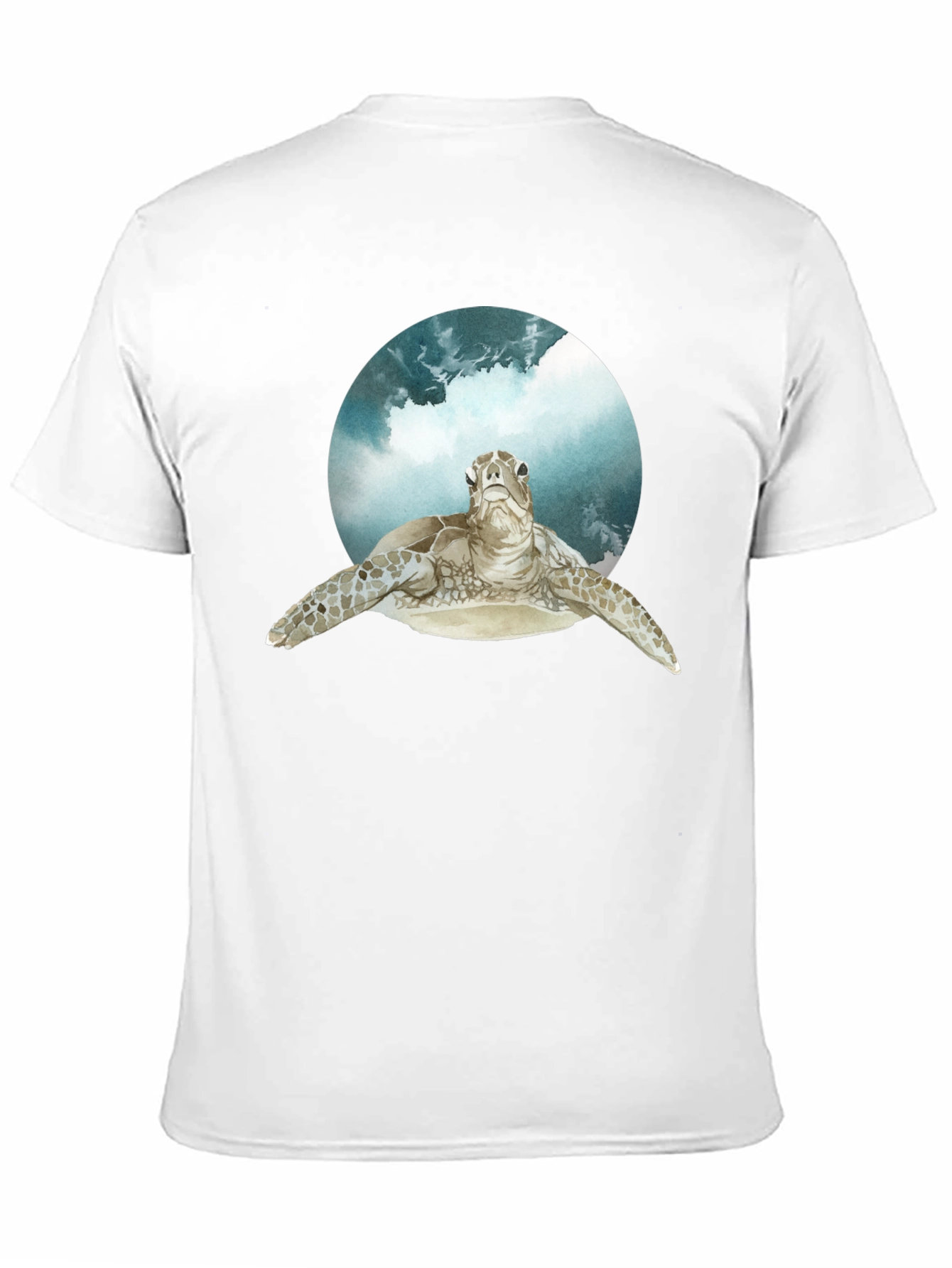 Black Sea Turtle Graphic Print Black T-Shirt view 11