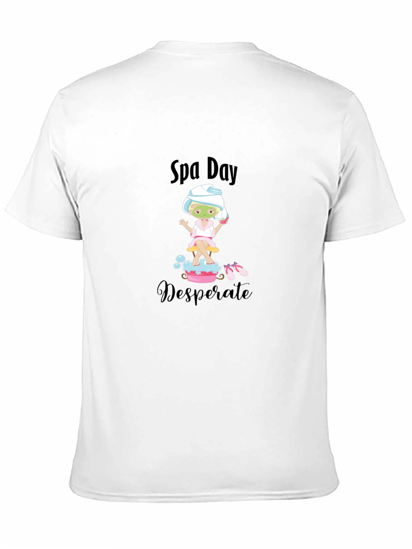 Black Spa Day Desperate T-Shirt - Relax & Unwind view 11