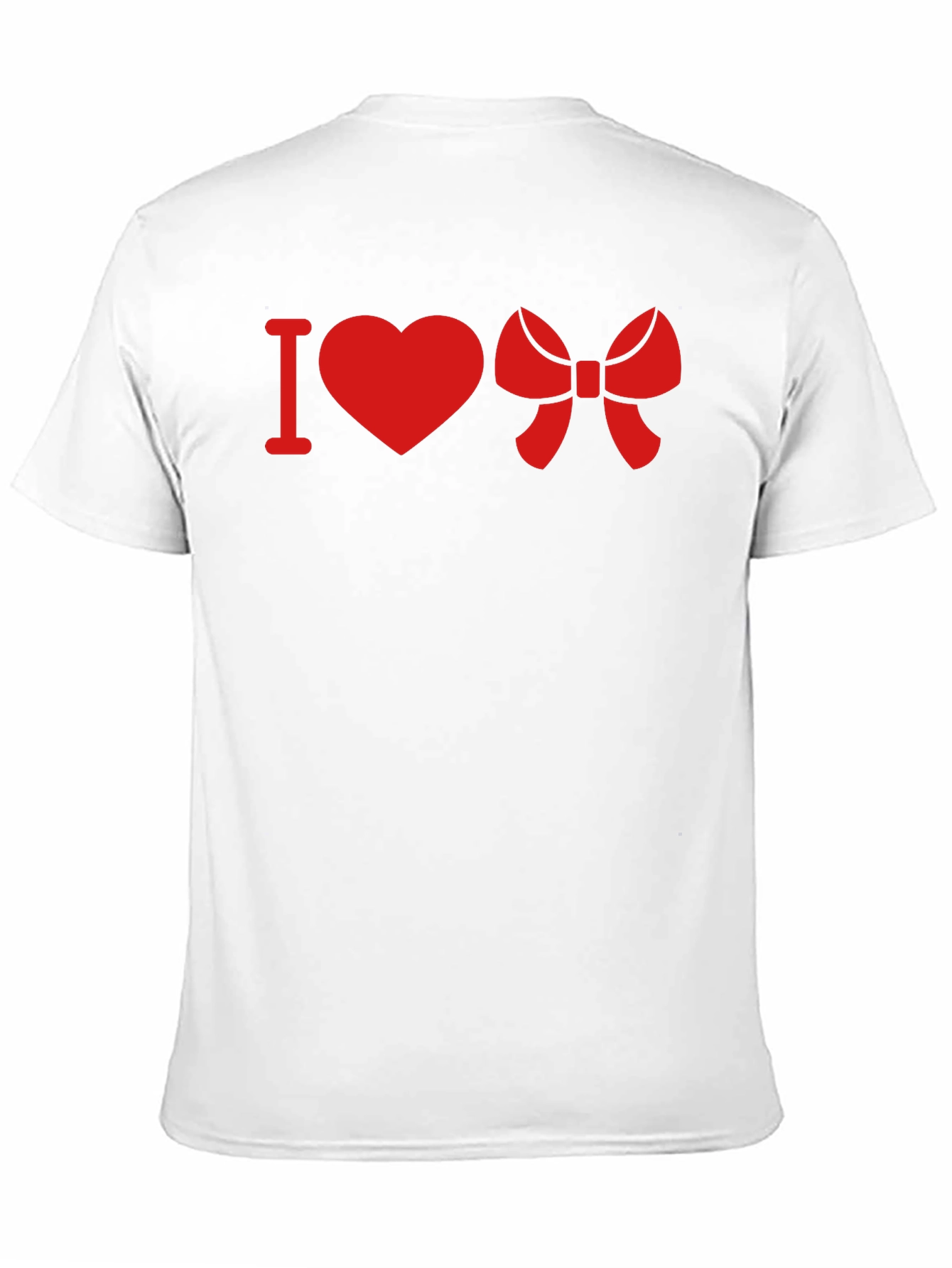 Black I Heart Bow Red Graphic T-Shirt - Casual Crew Neck Tee view 11