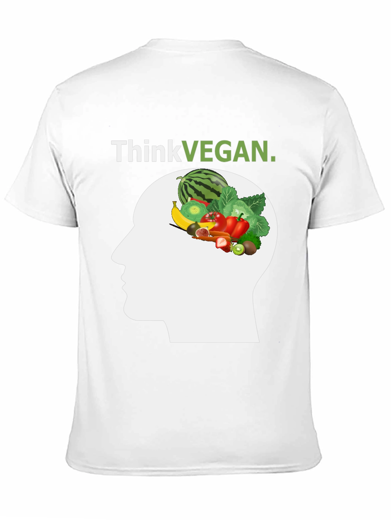 Black Think Vegan T-Shirt - Unisex Graphic Tee view 11