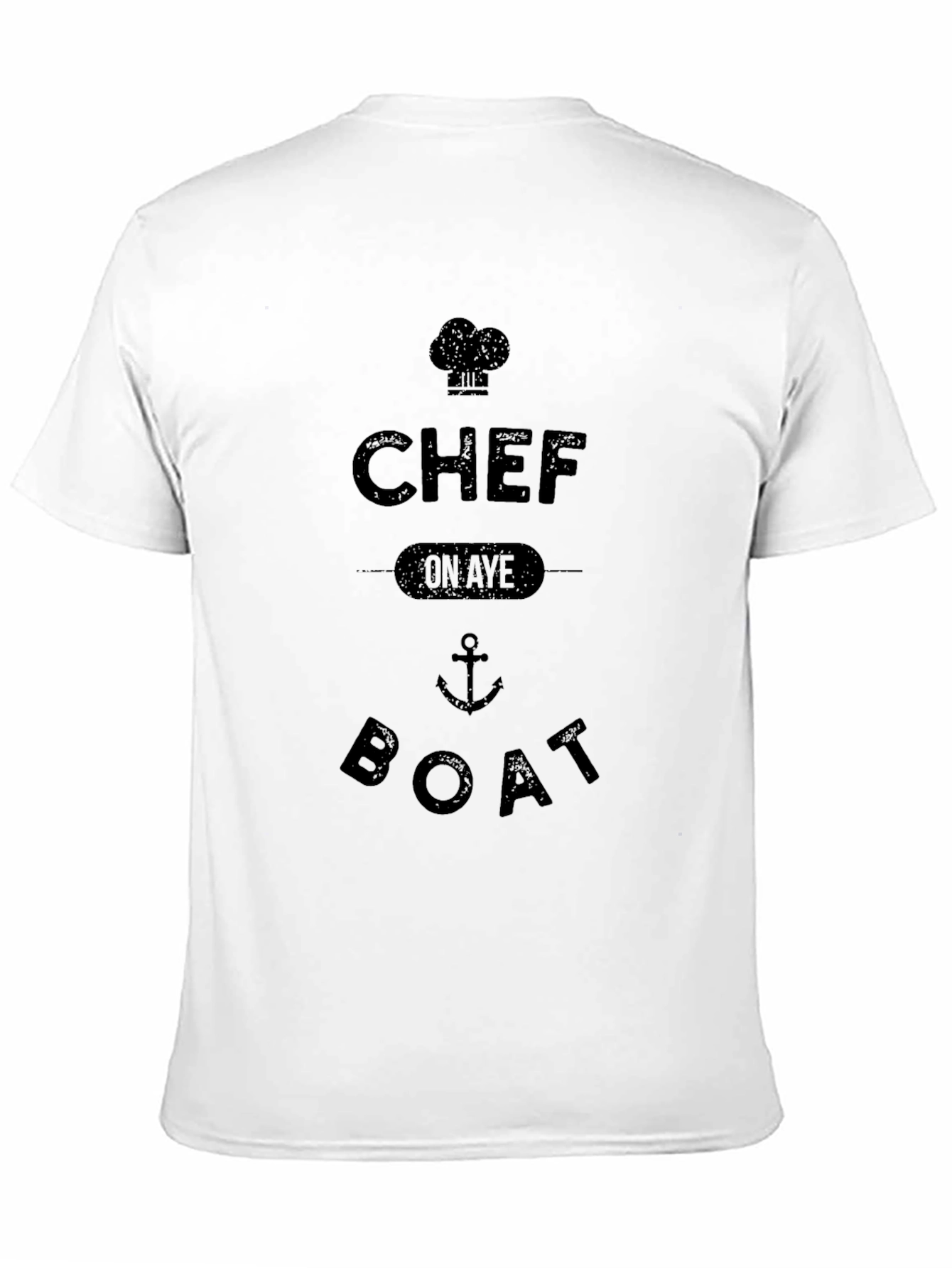 Black Chef On Aye Boat Black Graphic Tee view 11