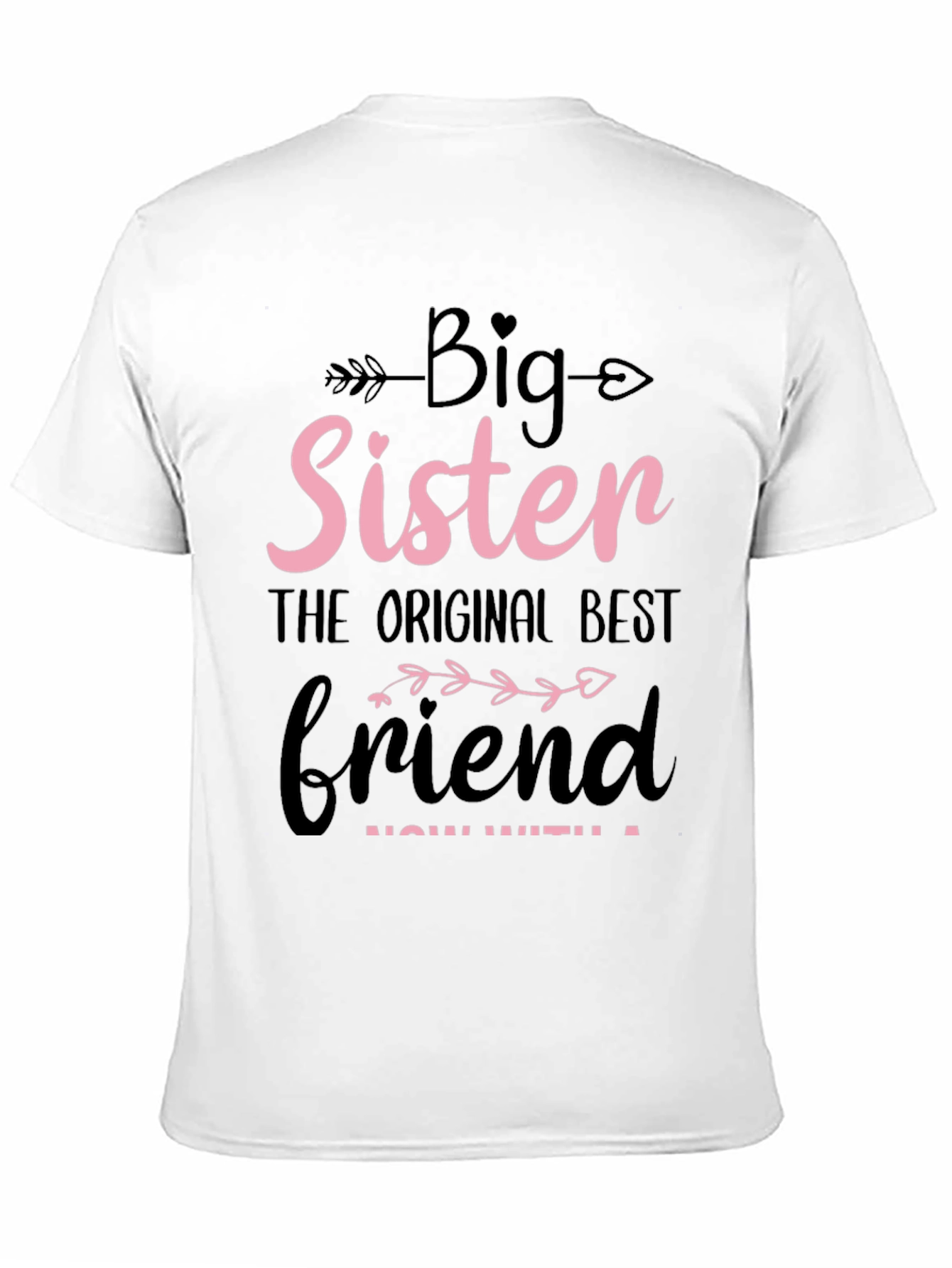 Black Big Sister Best Friend Graphic Tee view 11