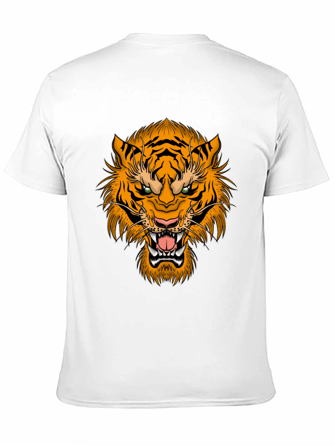 Black Bold Tiger Graphic Print Black T-Shirt view 11