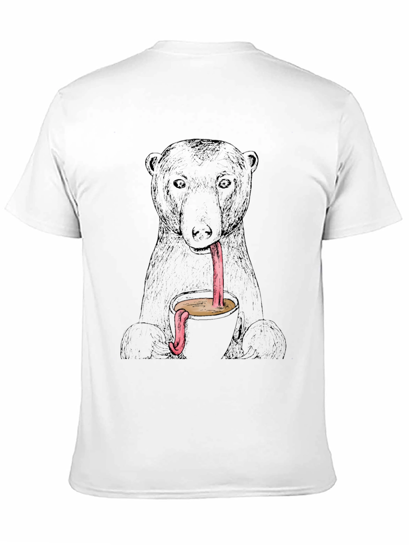 Black Bear Coffee Tongue T-Shirt - Unique Graphic Tee view 11