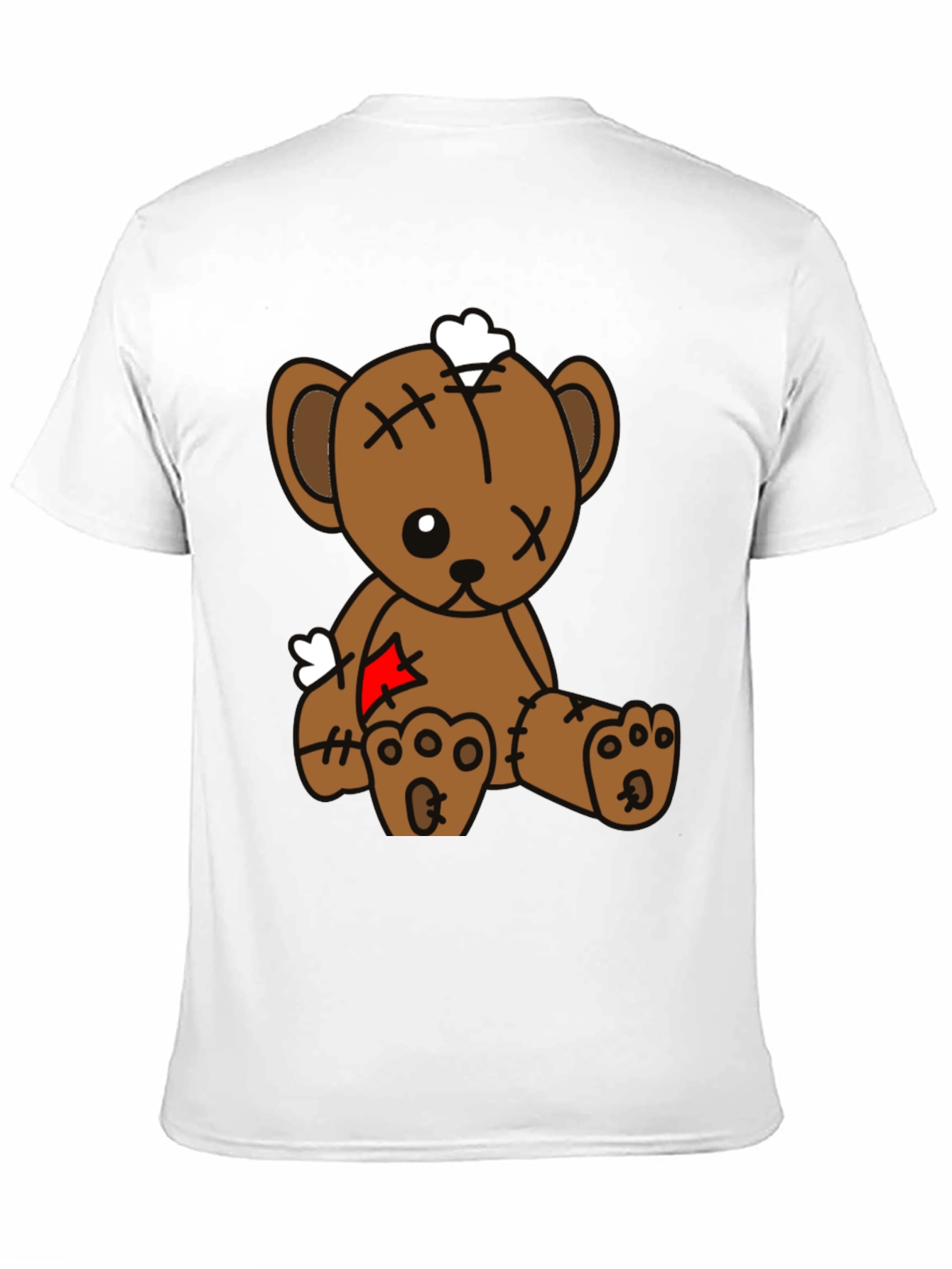 Black Teddy Bear Graphic Tee - Black Cotton Blend view 11